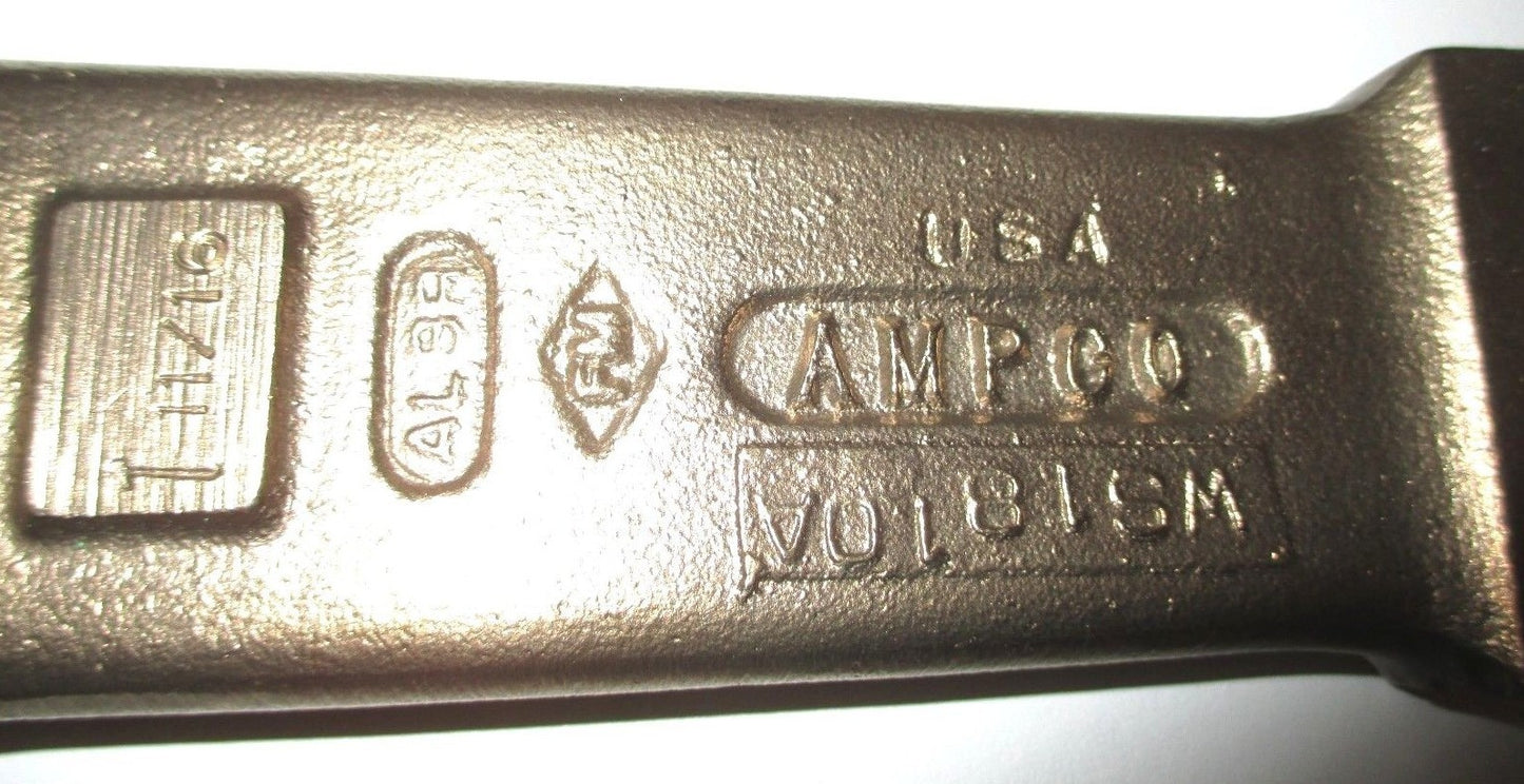 AMPCO WS-1810A 1-11/16" Hex Non-Sparking Flat WS1810A Striking Wrench USA Made