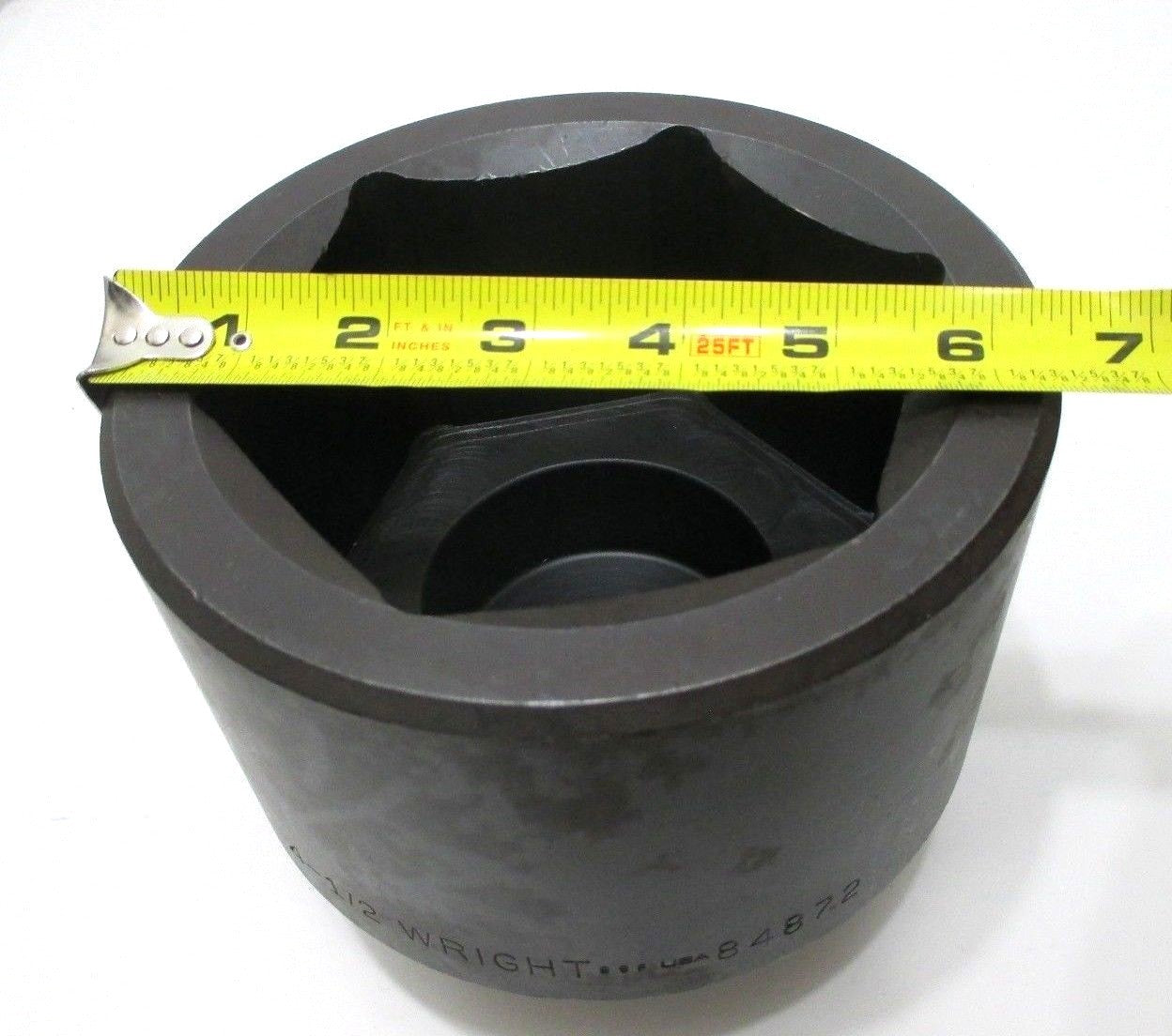 Wright Tool 84872 4-1/2" Impact Socket 1-1/2" Drive 6-Point 4-1/2 in Made in USA
