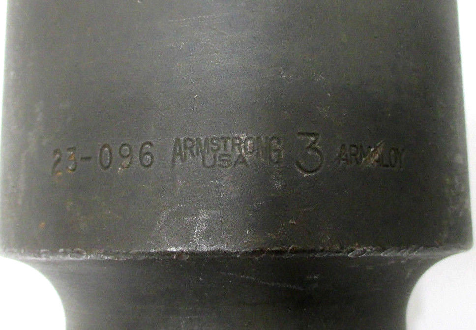 Armstrong 3 in. Impact Socket 1-1/2" Drive 23-096 6-Point 3" Made in USA
