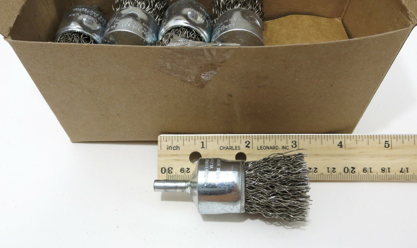 WEILER 10024 1" .020 Stainless Crimped Wire End Brush BOX OF 10 - Made in USA