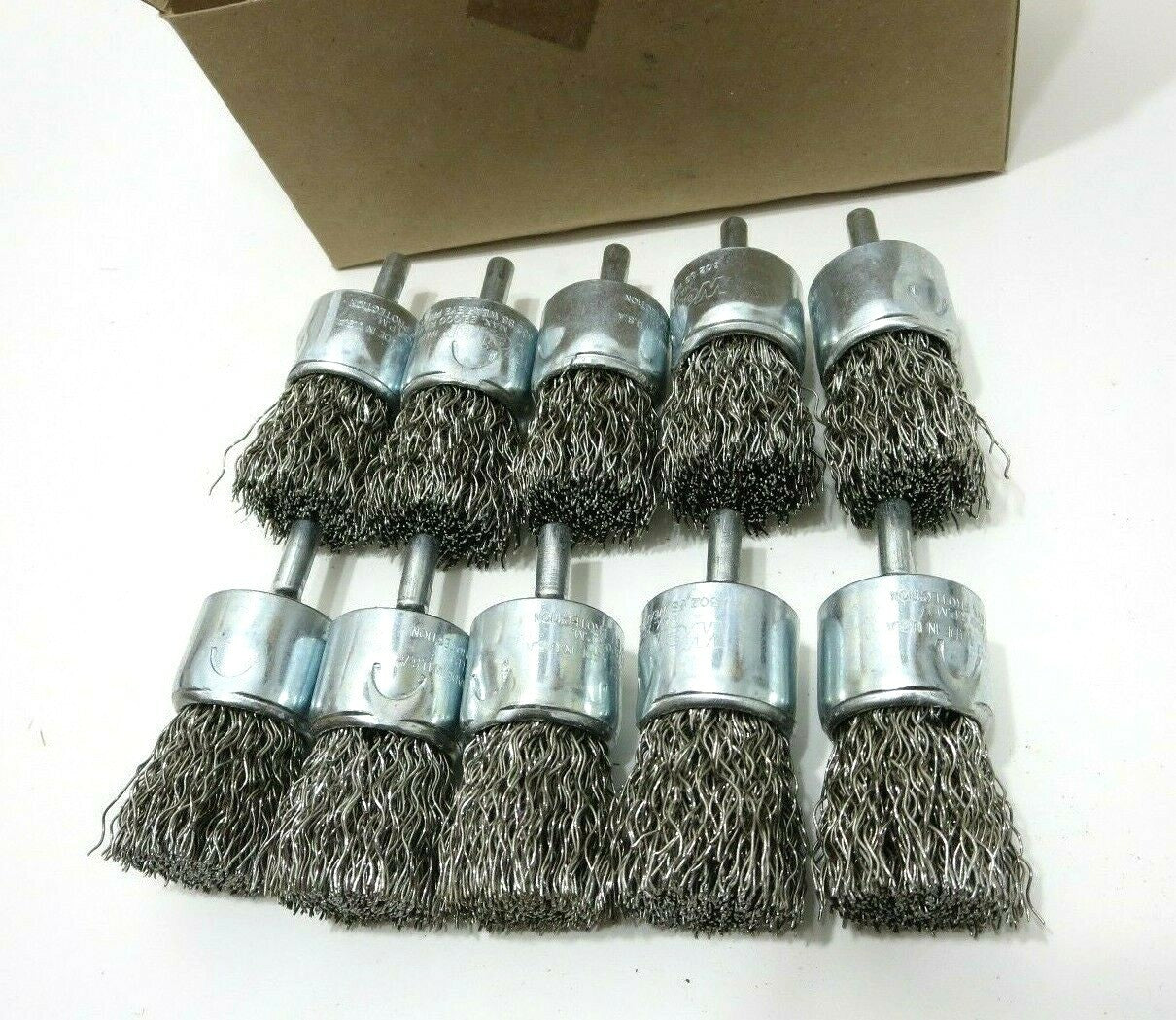 WEILER 10024 1" .020 Stainless Crimped Wire End Brush BOX OF 10 - Made in USA