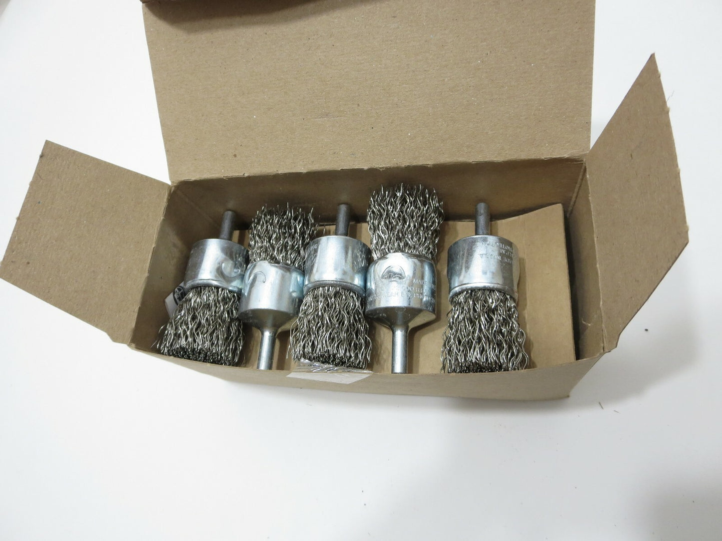 WEILER 10024 1" .020 Stainless Crimped Wire End Brush BOX OF 10 - Made in USA