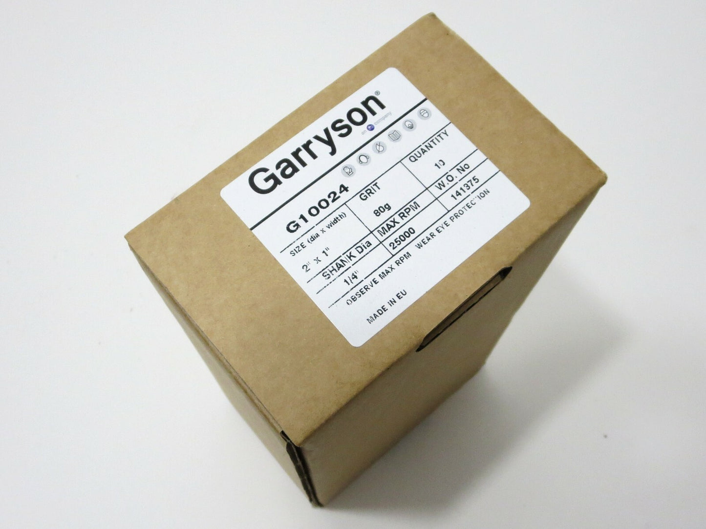 Garryson G10024 2" x 1" Premium Flap Wheel 80 Grit BOX of 10 Premium MADE IN NL