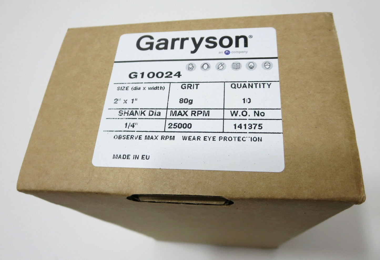 Garryson G10024 2" x 1" Premium Flap Wheel 80 Grit BOX of 10 Premium MADE IN NL