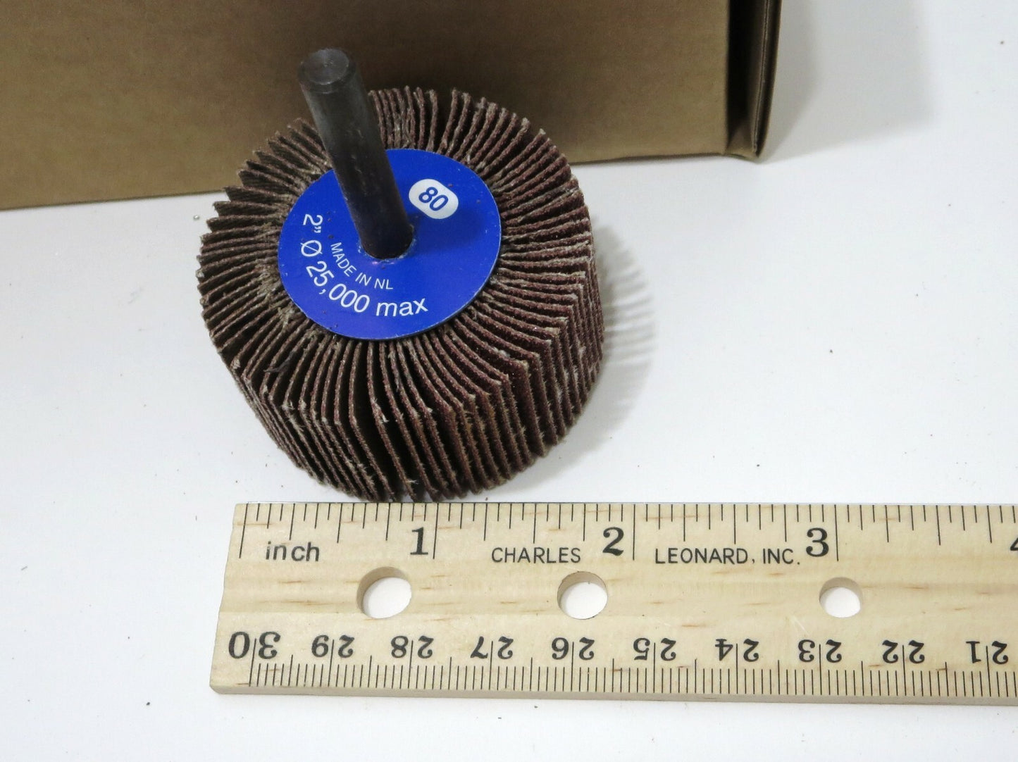 Garryson G10024 2" x 1" Premium Flap Wheel 80 Grit BOX of 10 Premium MADE IN NL