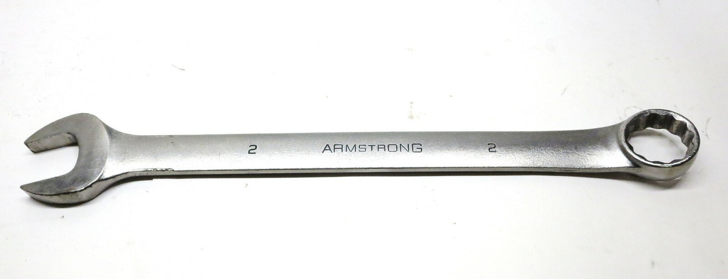 Armstrong 25-264 2 in Combination Wrench Large 2" Long Pattern Satin USA MADE