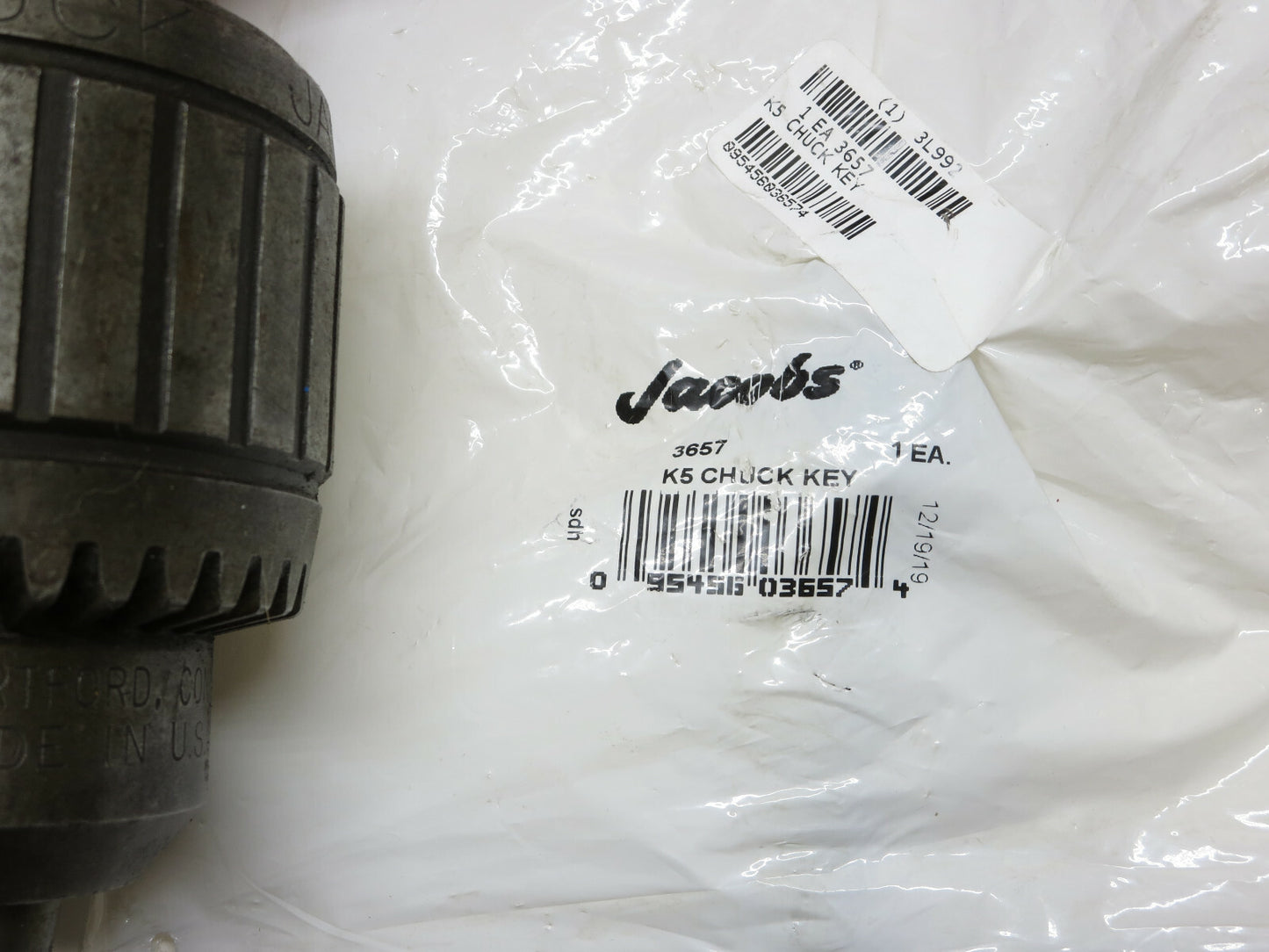 CP 3270R250 Consolidated Pneumatic 1-1/4 Air Drill w/ Jacobs 20N 1" Super Chuck