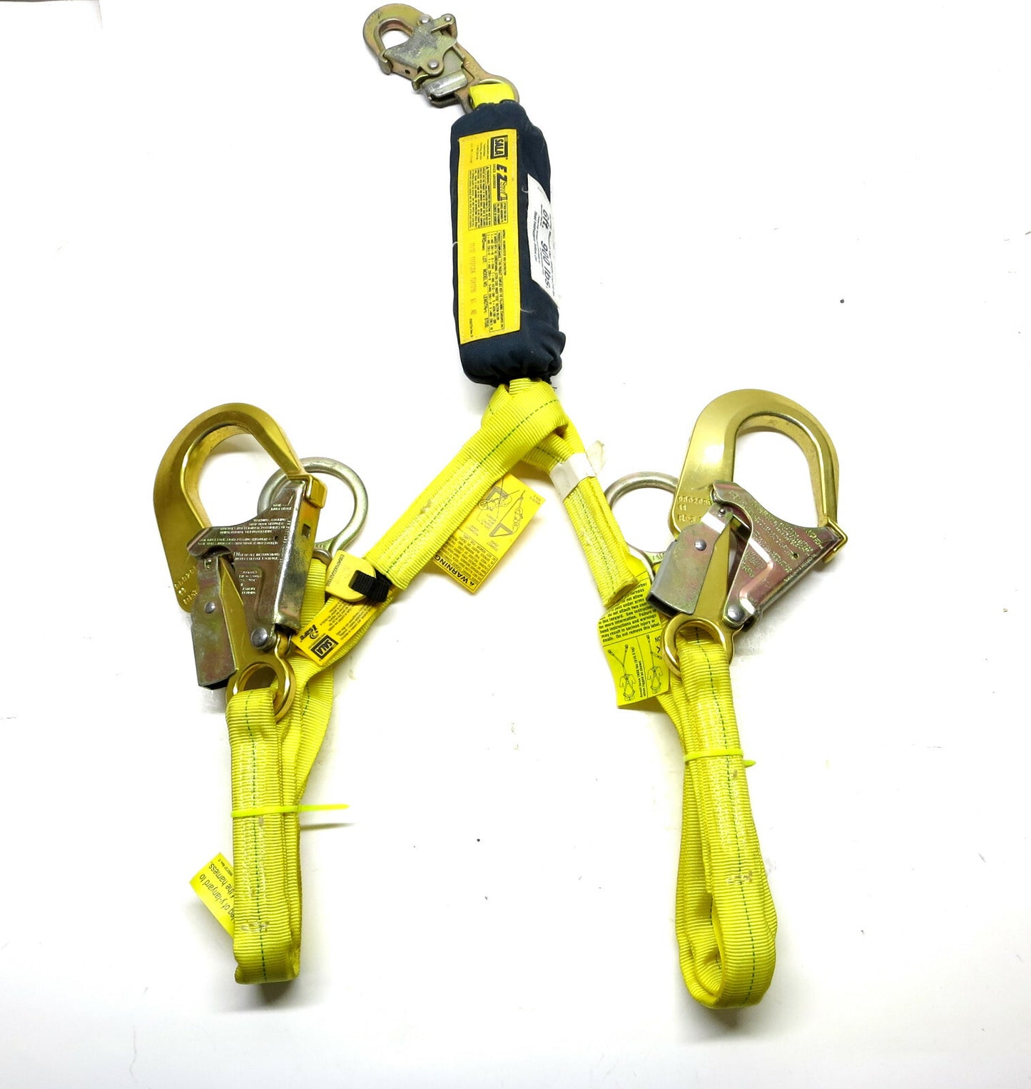DBI-SALA EZ STOP II Twin Leg Shock Absorbing Lanyard 1241219 Aluminum Hooks