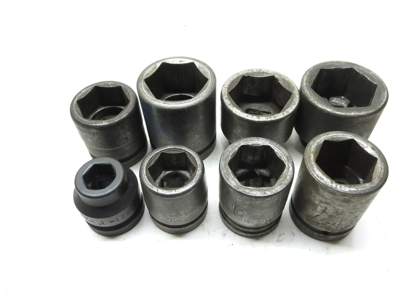 8-PC Impact Socket Set 1" Drive Domestic 1" - 2" Various Sizes Made in USA