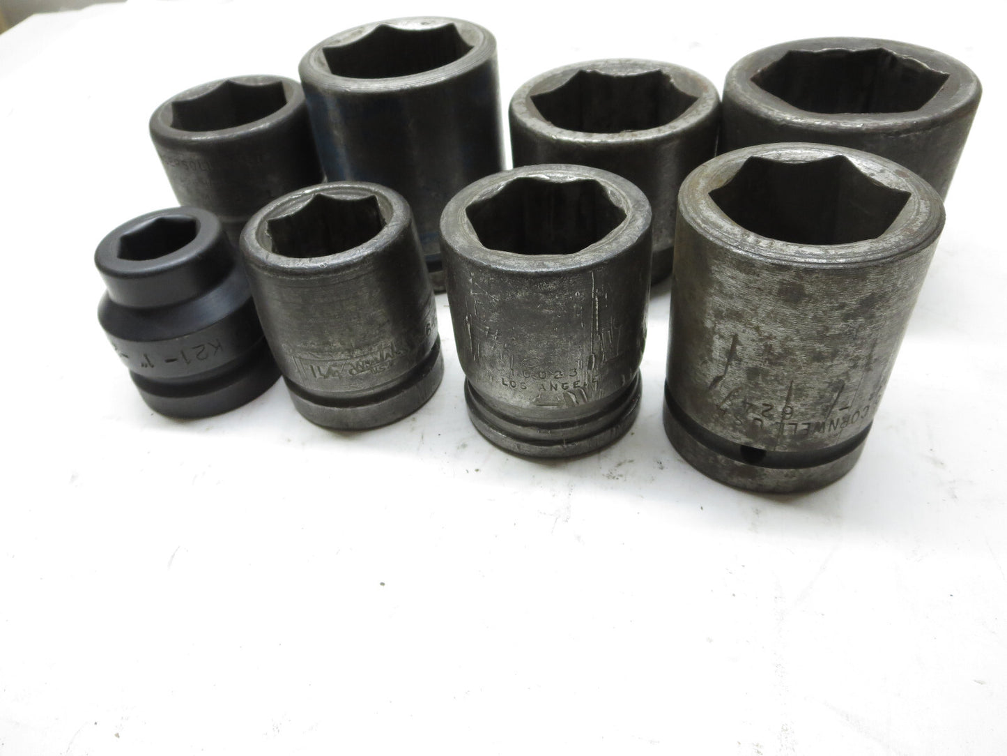 8-PC Impact Socket Set 1" Drive Domestic 1" - 2" Various Sizes Made in USA