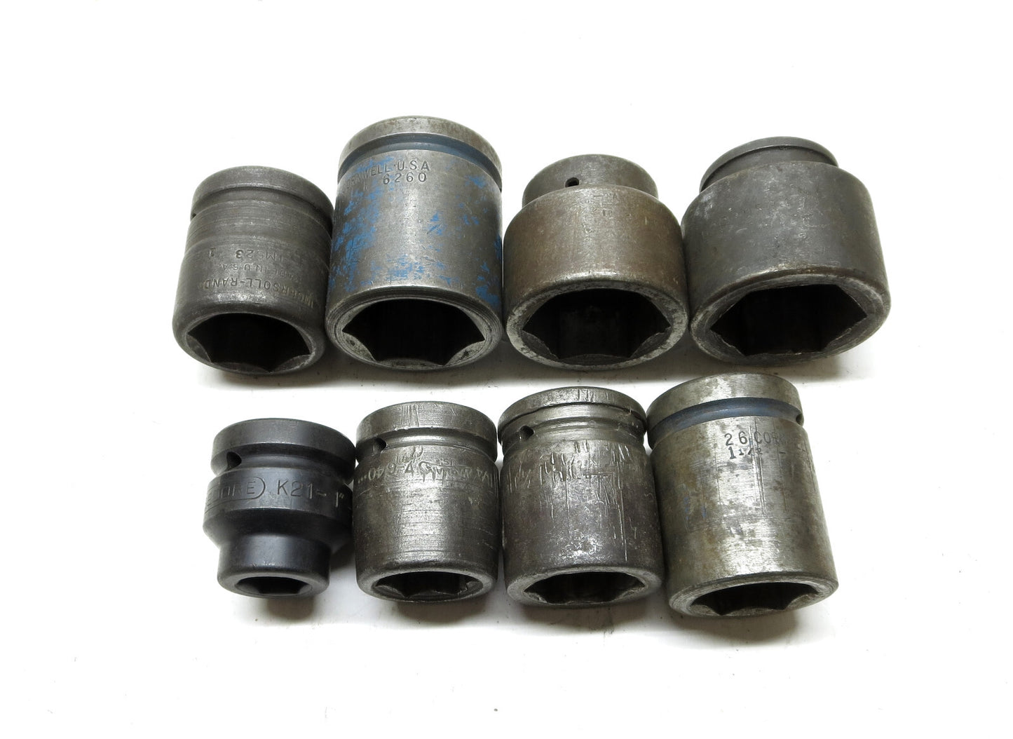 8-PC Impact Socket Set 1" Drive Domestic 1" - 2" Various Sizes Made in USA