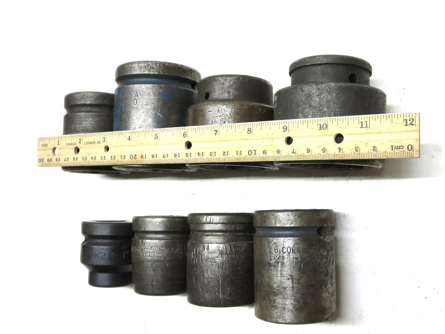 8-PC Impact Socket Set 1" Drive Domestic 1" - 2" Various Sizes Made in USA