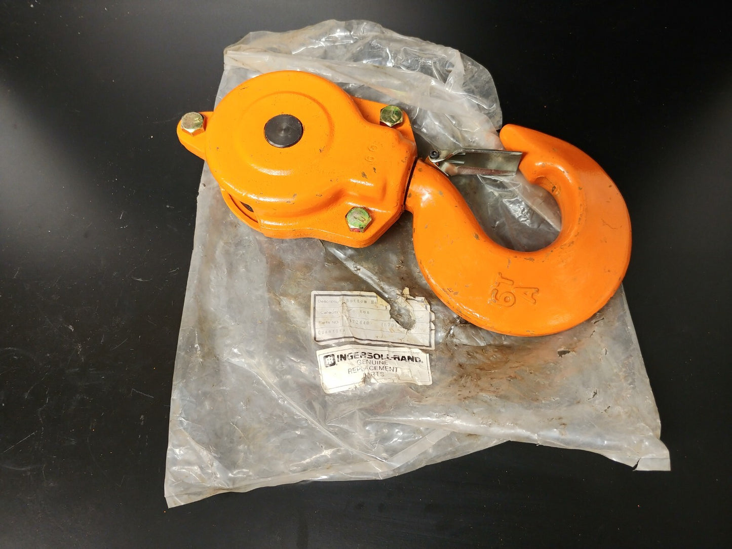 Ingersoll Rand 6 Ton Lever Hoist Bottom Hook Set P/N 3372440