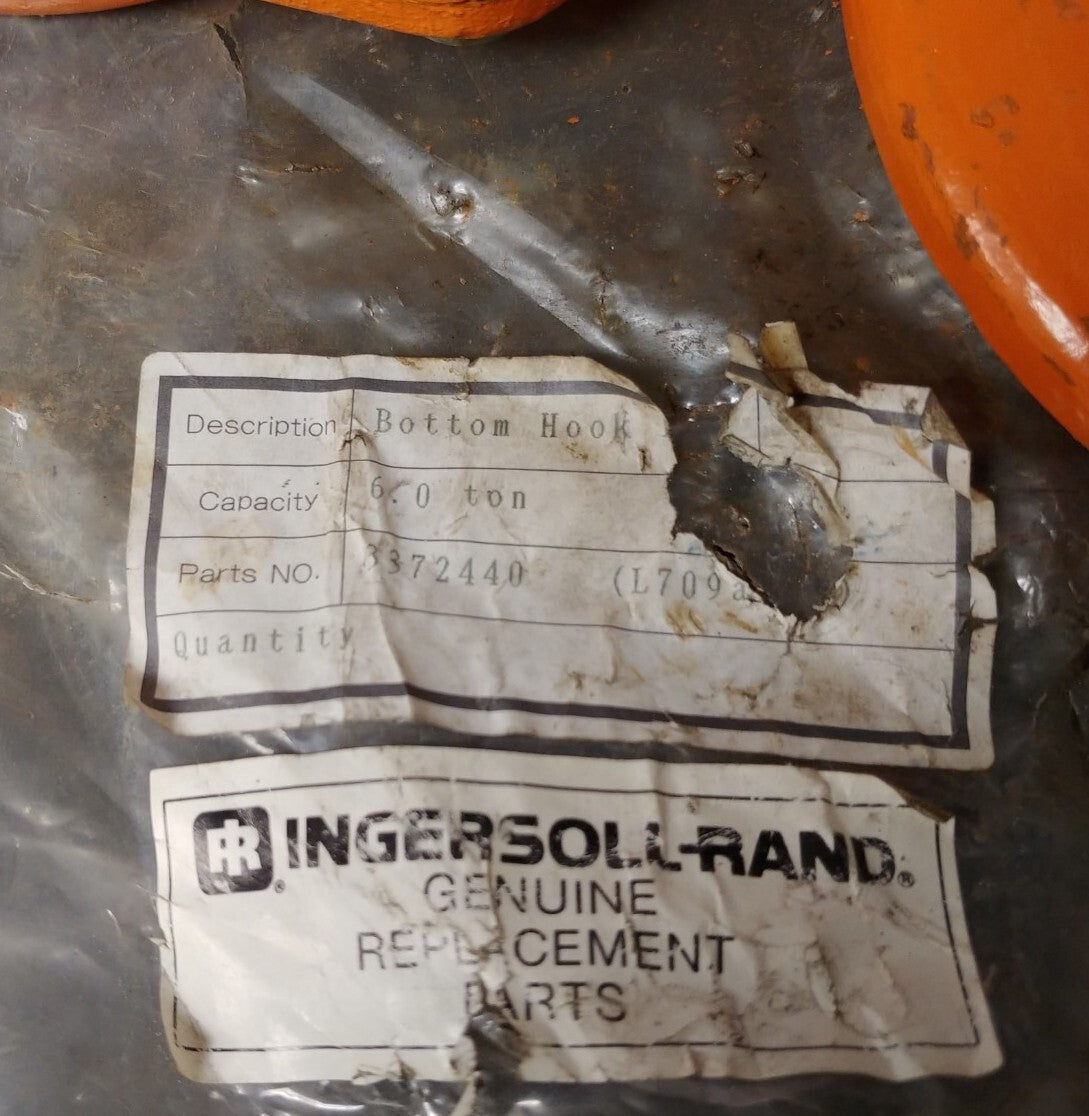 Ingersoll Rand 6 Ton Lever Hoist Bottom Hook Set P/N 3372440