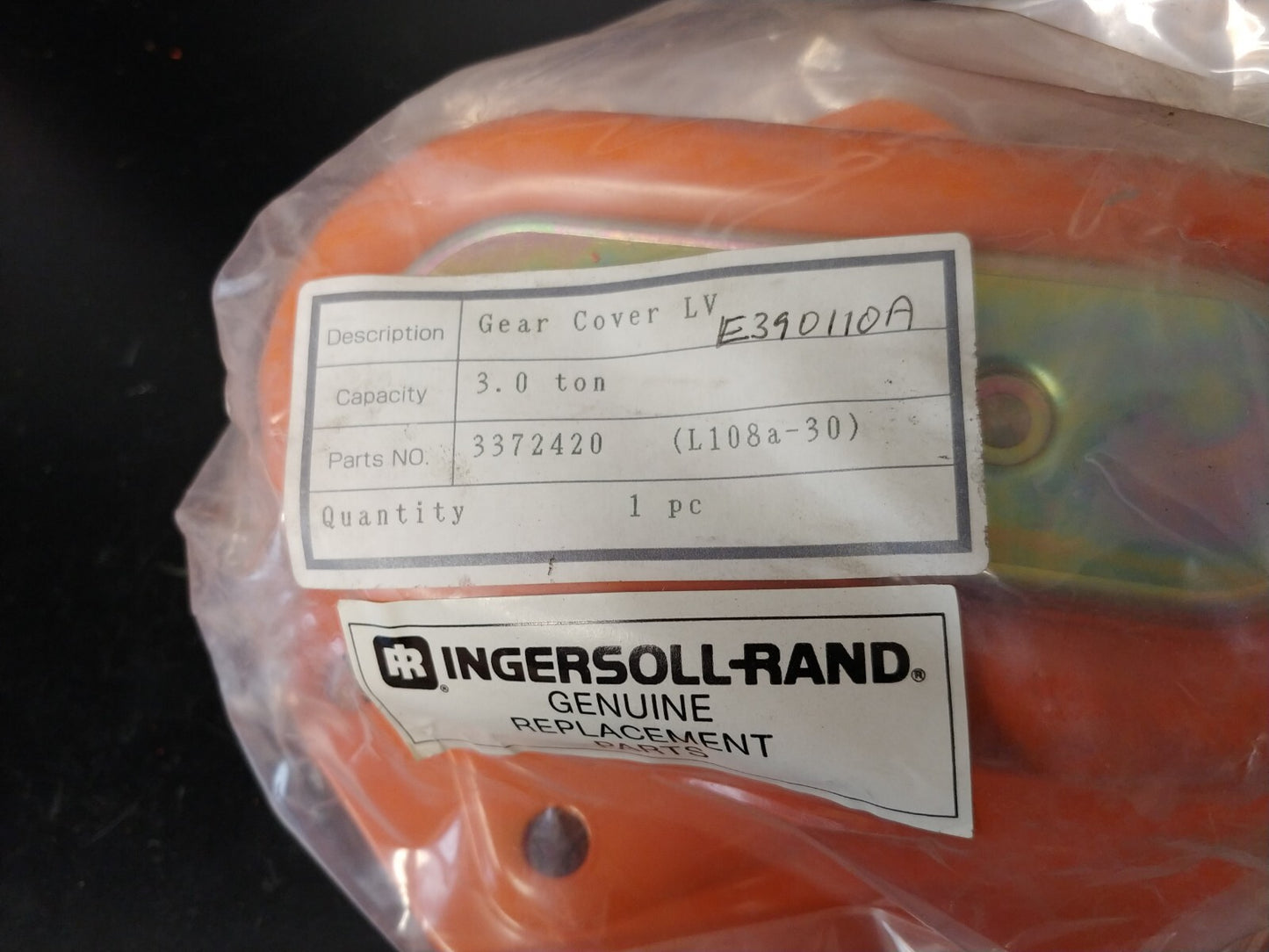 Ingersoll Rand 3372420 Gear Cover LV Series Lever Hoists 3 ton