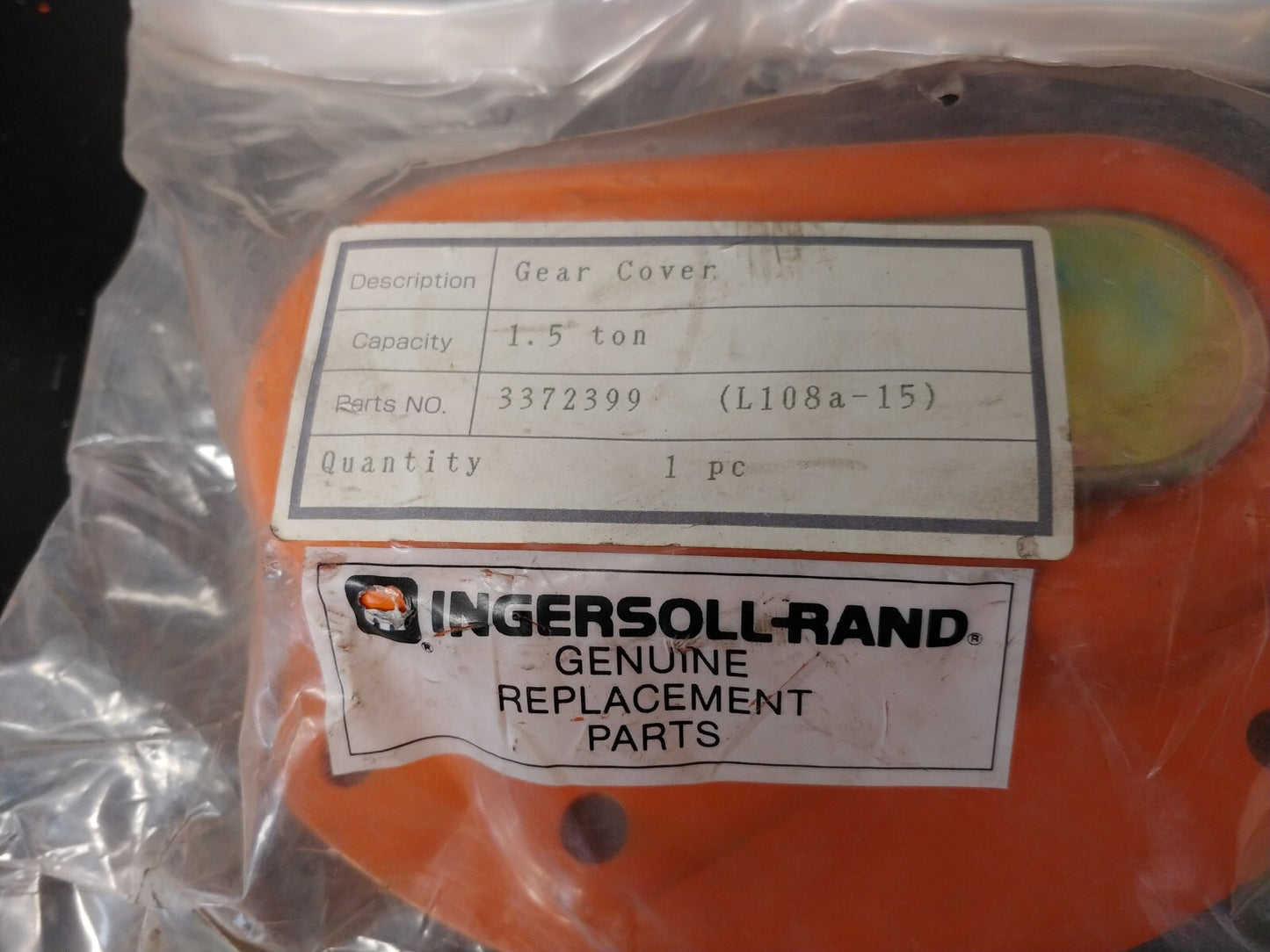 Ingersoll Rand 3372399 Gear Cover LV Series Lever Hoists 1-1/2 ton