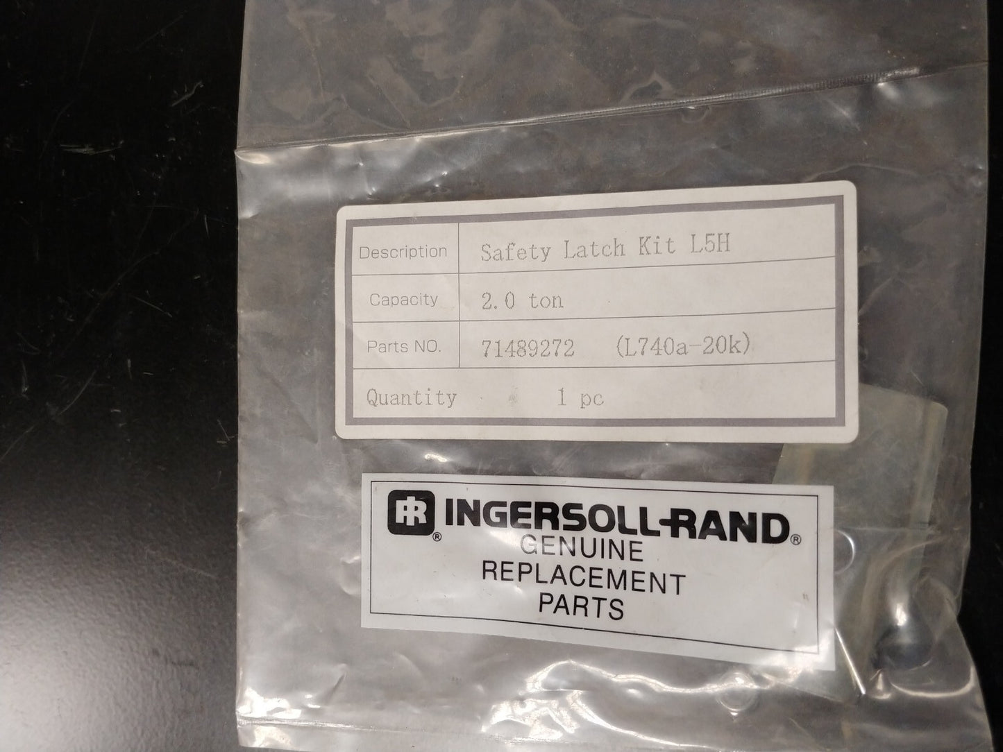 Ingersoll Rand Hook Latch Kit P/N 71489272 2 ton Hoists (L5H Series Hoists)