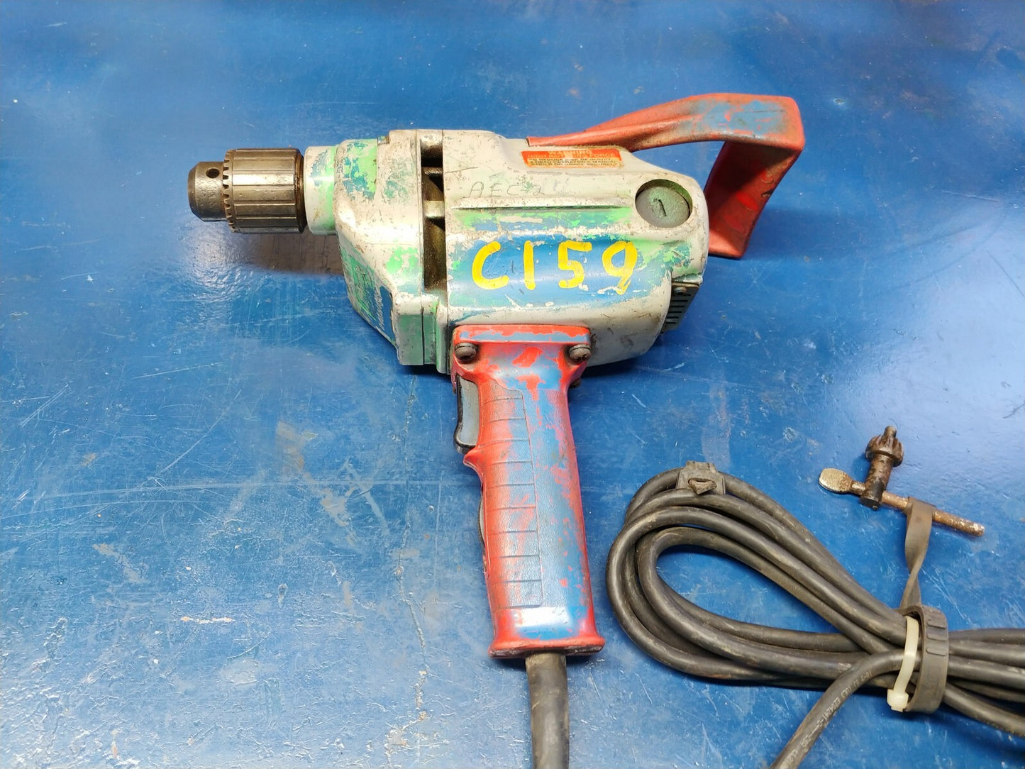 Milwaukee 1/2" Drill 1610-1 w/ Jacobs Chuck + Key 650 RPM F/R Switchable 7.0 Amp