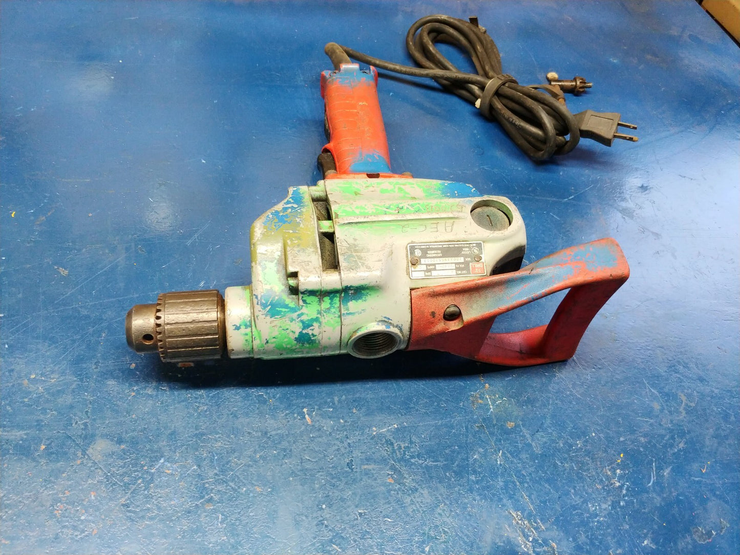 Milwaukee 1/2" Drill 1610-1 w/ Jacobs Chuck + Key 650 RPM F/R Switchable 7.0 Amp