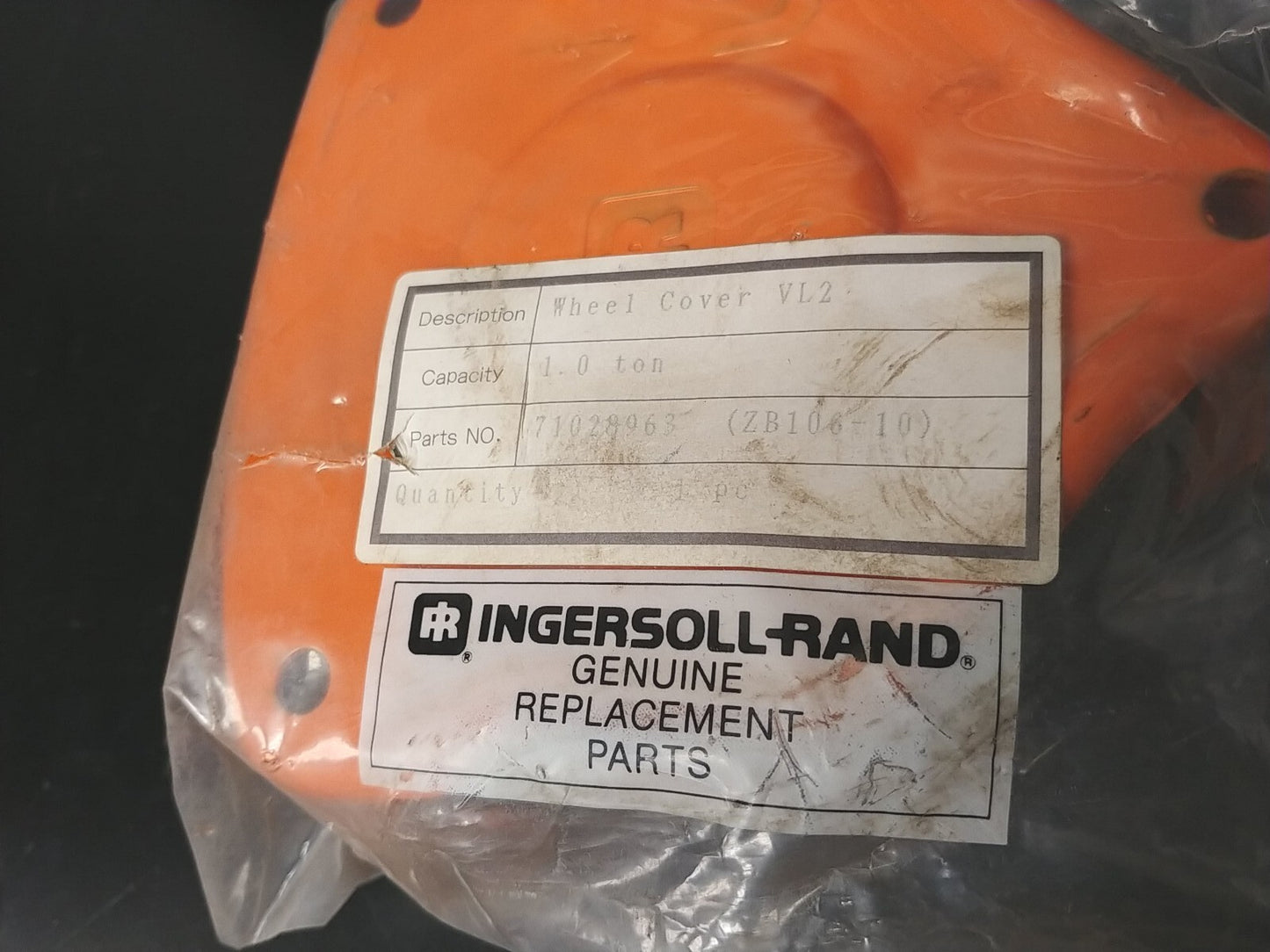 Ingersoll Rand 71028963 Wheel Cover 1 ton VL2 Series Hoists Made in Japan