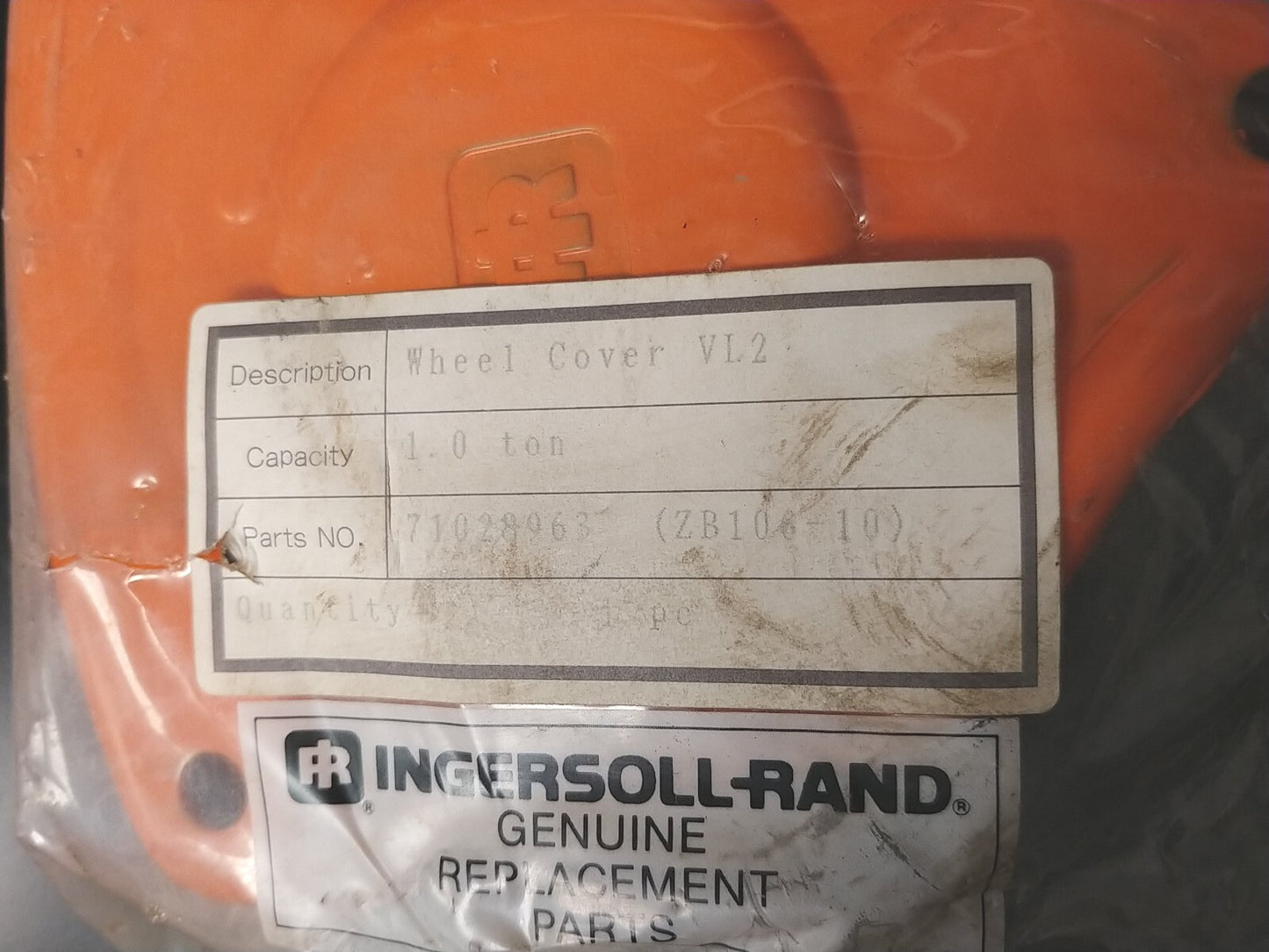 Ingersoll Rand 71028963 Wheel Cover 1 ton VL2 Series Hoists Made in Japan