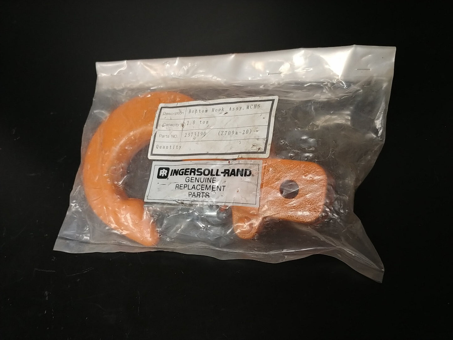 Ingersoll Rand 2 Ton Chain Hoist Bottom Hook P/N 2373190 IR MCH5