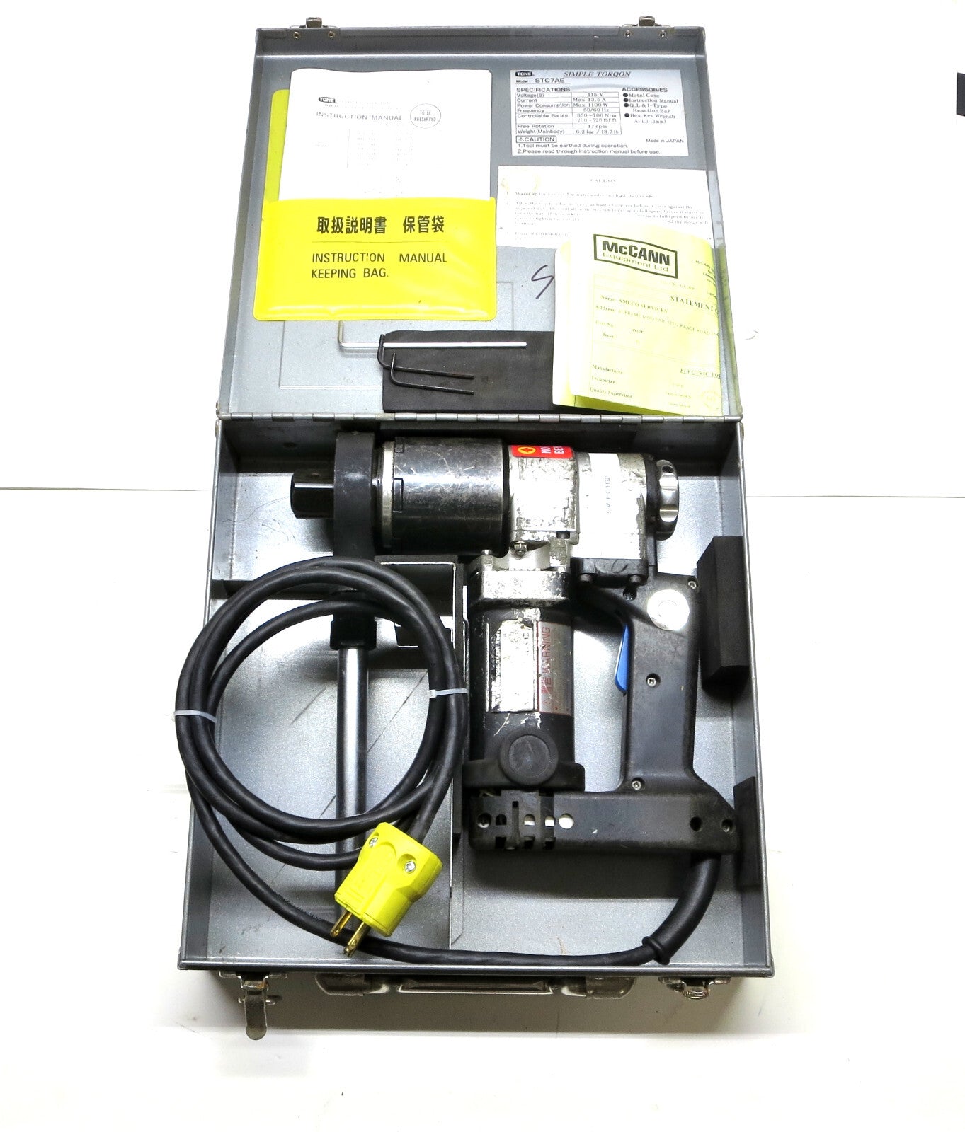 TONE STC7AE STC 1 in. Drive Torque Control Wrench 115v Electric Torque Tested
