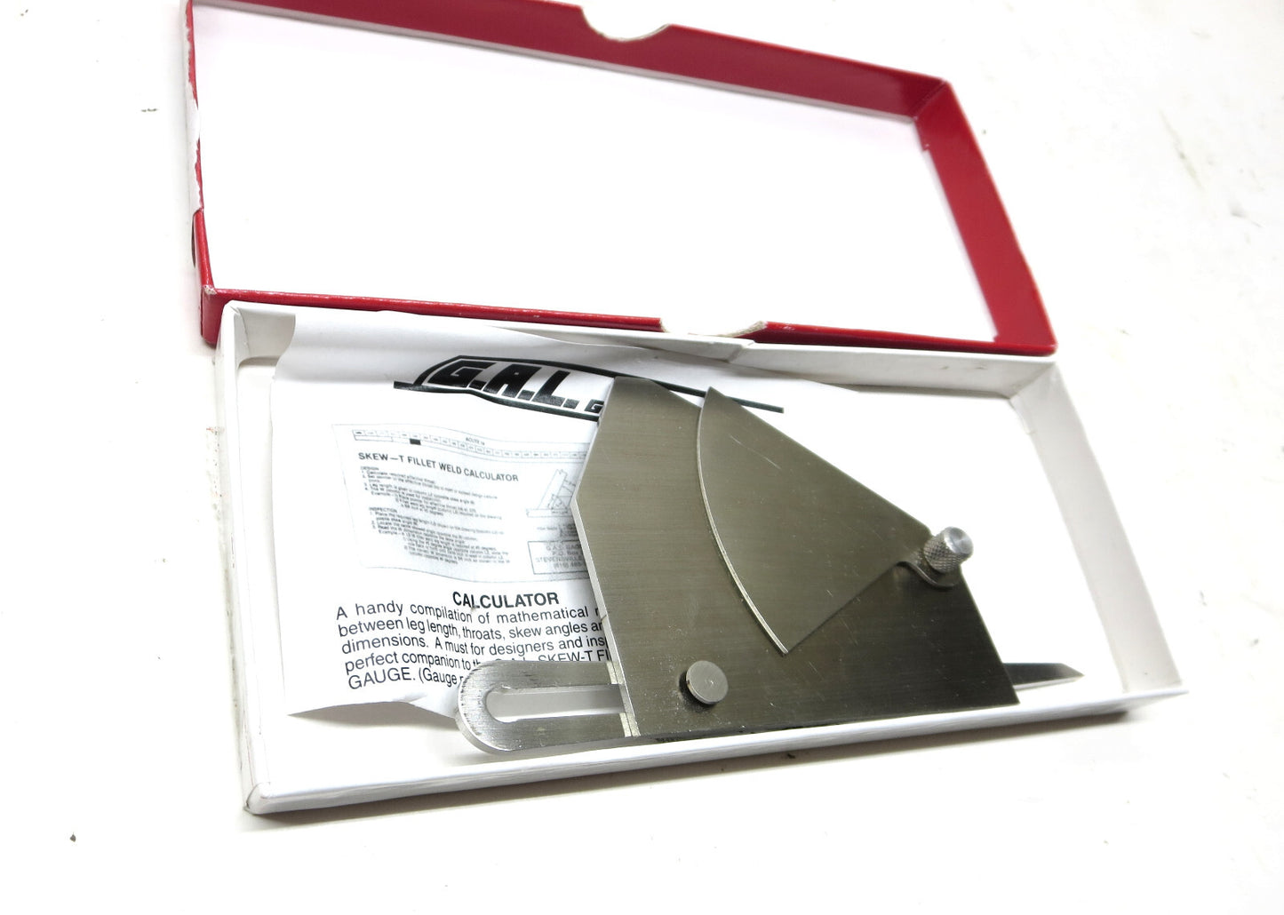 G.A.L. Gage Skew-T Gauge # 9A Made in USA