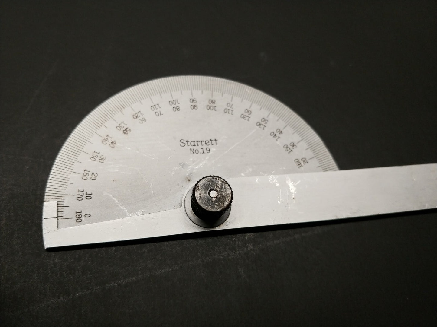 1 ea. Starrett C19 Steel Protractor 6 in. Made in USA