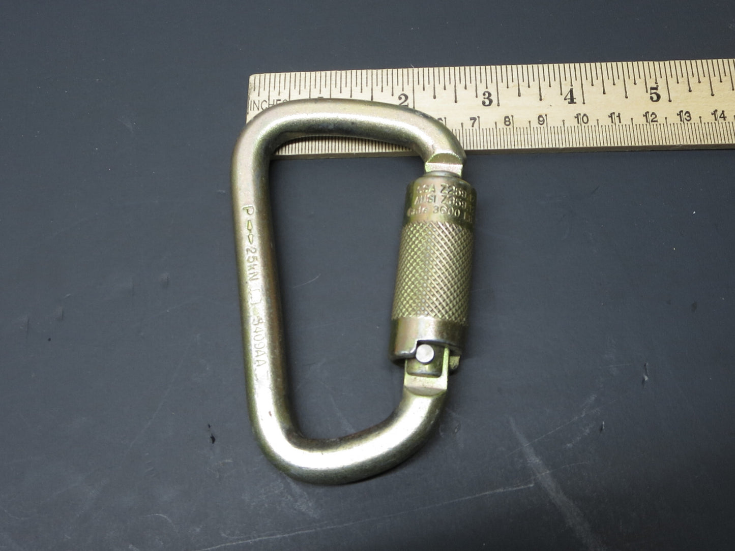 FallTech 8445 SRL Steel Carabiner Self Locking Twist 7/8 Opening 3,600 lb Gate