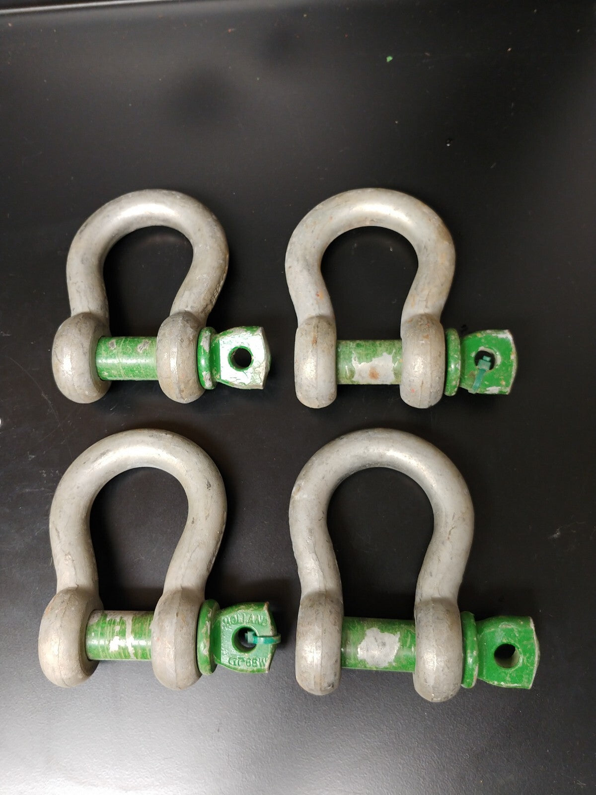 LOT of 4 Van Beest GP (G-4161) 7/8 in. Screw Pin Anchor Shackles 6.5 Ton Holland