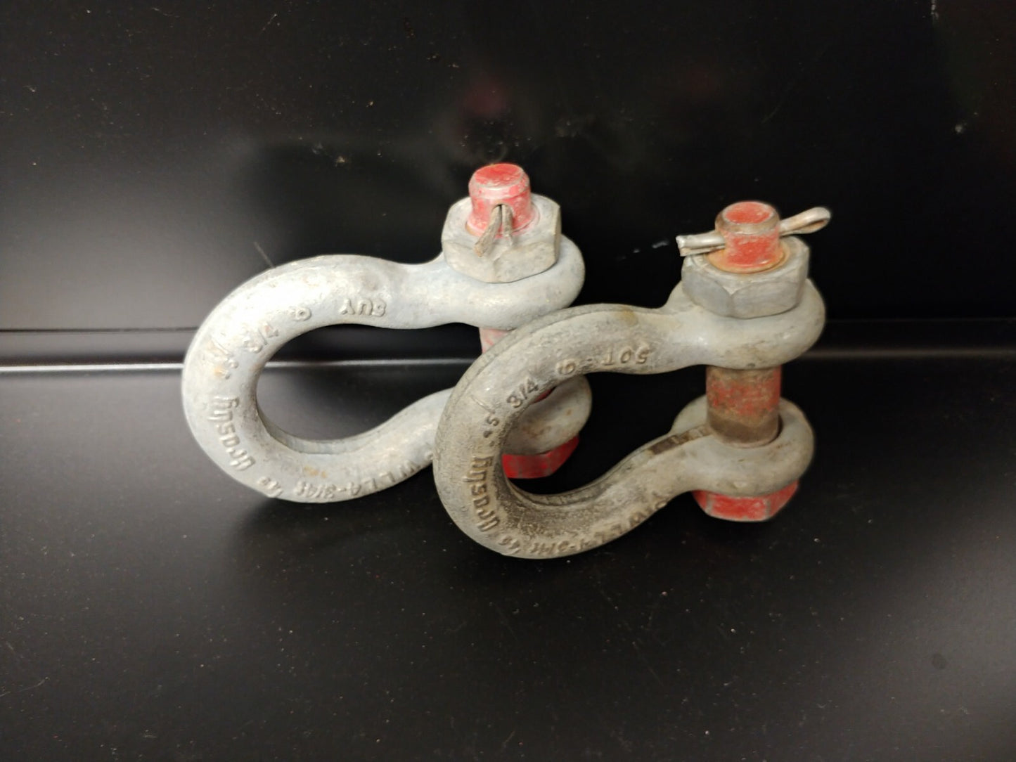 LOT OF 2 EA. Crosby 3/4" Bolt Type Anchor Shackles 4-3/4 ton G-2130 USA 1019515