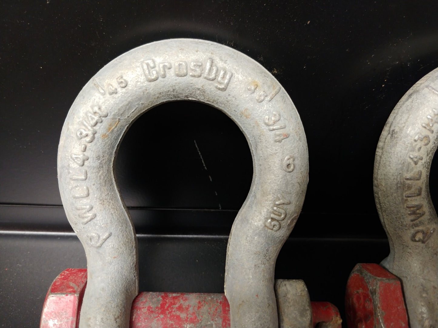 LOT OF 2 EA. Crosby 3/4" Bolt Type Anchor Shackles 4-3/4 ton G-2130 USA 1019515