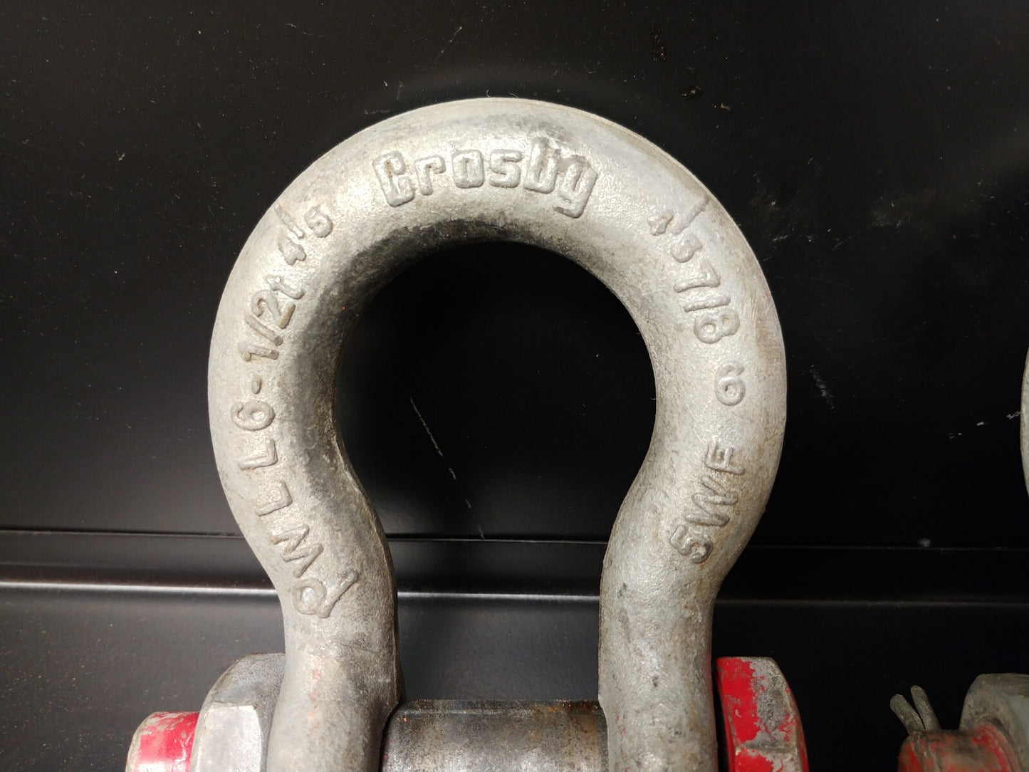 LOT OF 2 EA. Crosby 7/8 Bolt Type Anchor Shackles 6-1/2 ton G-2130 USA 1019533