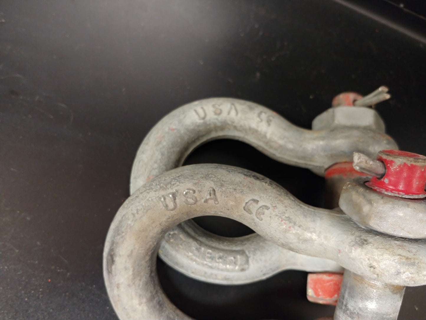 LOT OF 2 EA. Crosby 7/8 Bolt Type Anchor Shackles 6-1/2 ton G-2130 USA 1019533