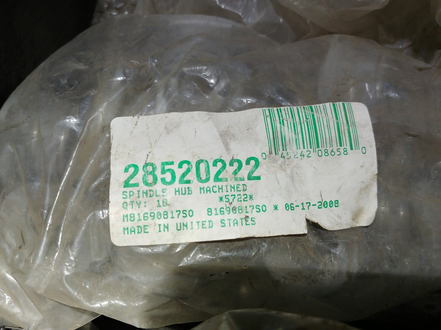 1 ea. New Milwaukee 28-52-0222 Spindle Hub Made in USA