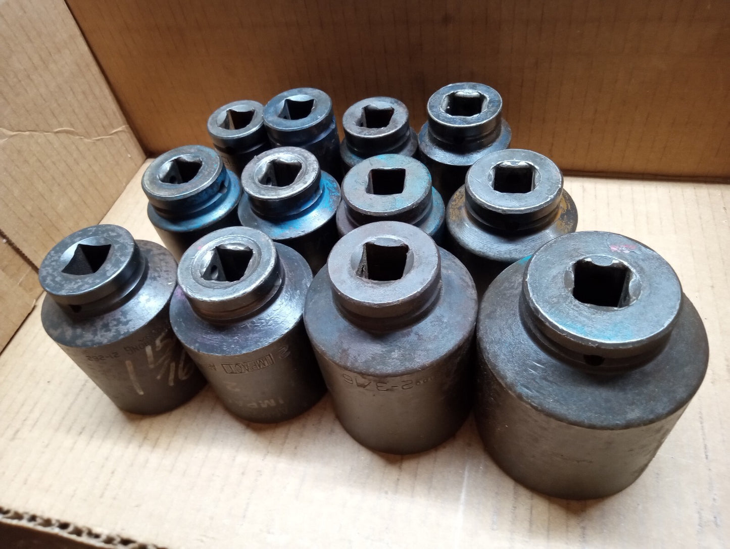 Armstrong & Wright 15/16 To 2-5/16 Deep Impact Socket Set of 12 pcs 3/4 Dr. USA