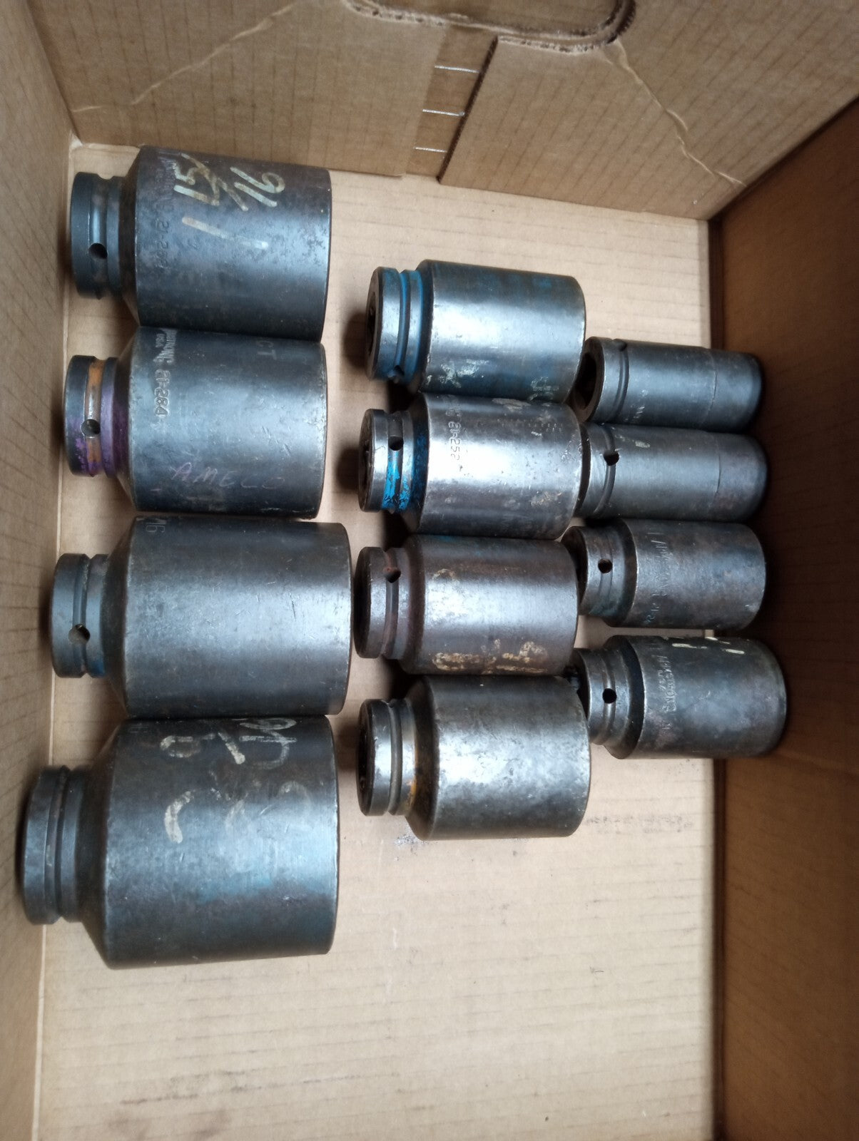 Armstrong & Wright 15/16 To 2-5/16 Deep Impact Socket Set of 12 pcs 3/4 Dr. USA