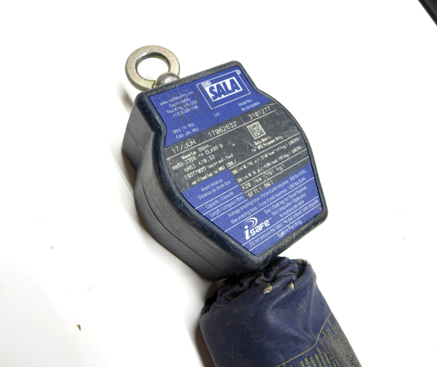 DBI Sala Nano-Lok 6 FT Web SRL Self Retracting Lifeline Rebar Hook 3101277