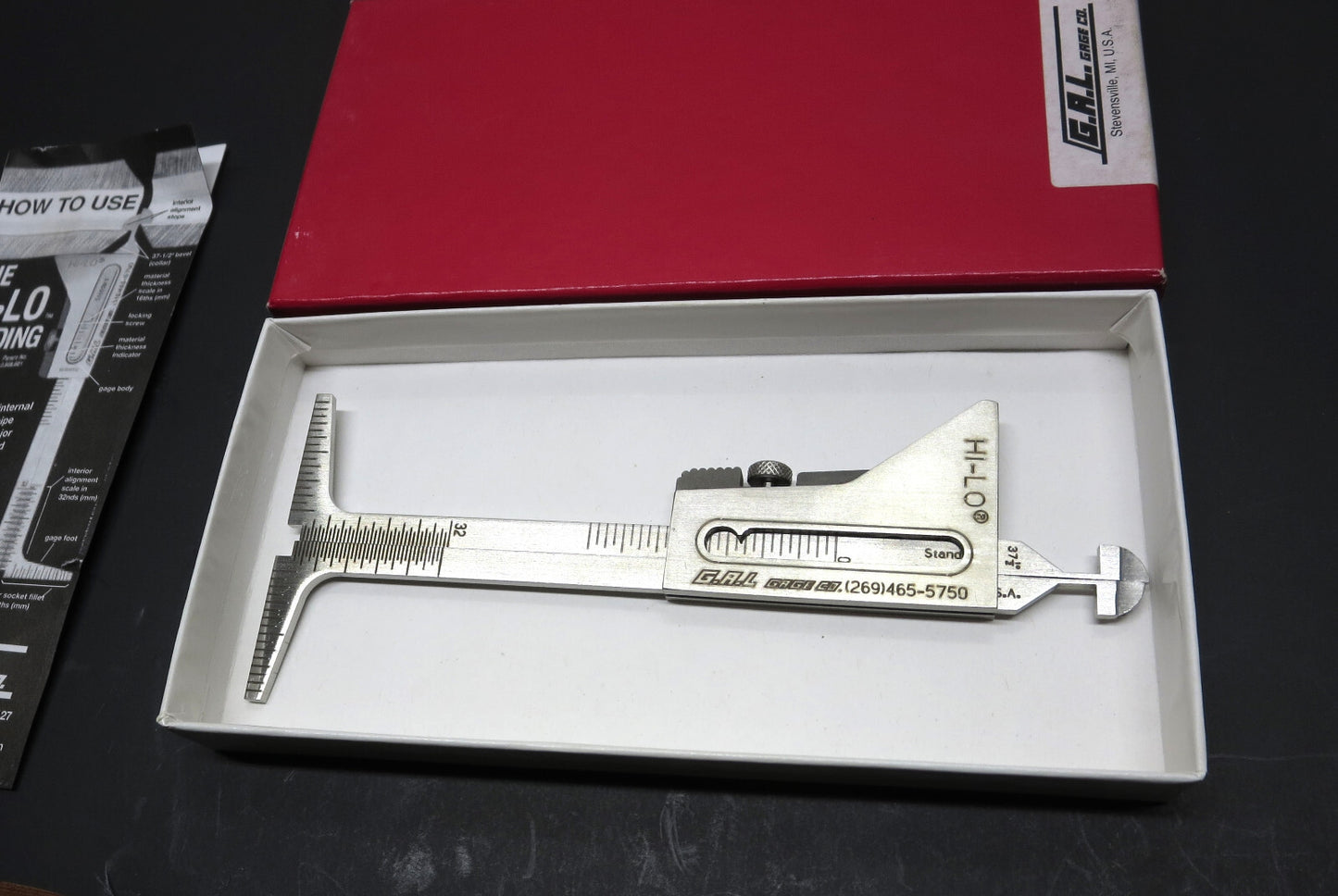 1 ea. New G.A.L. Gauge Hi-Lo Welding Guage No 1