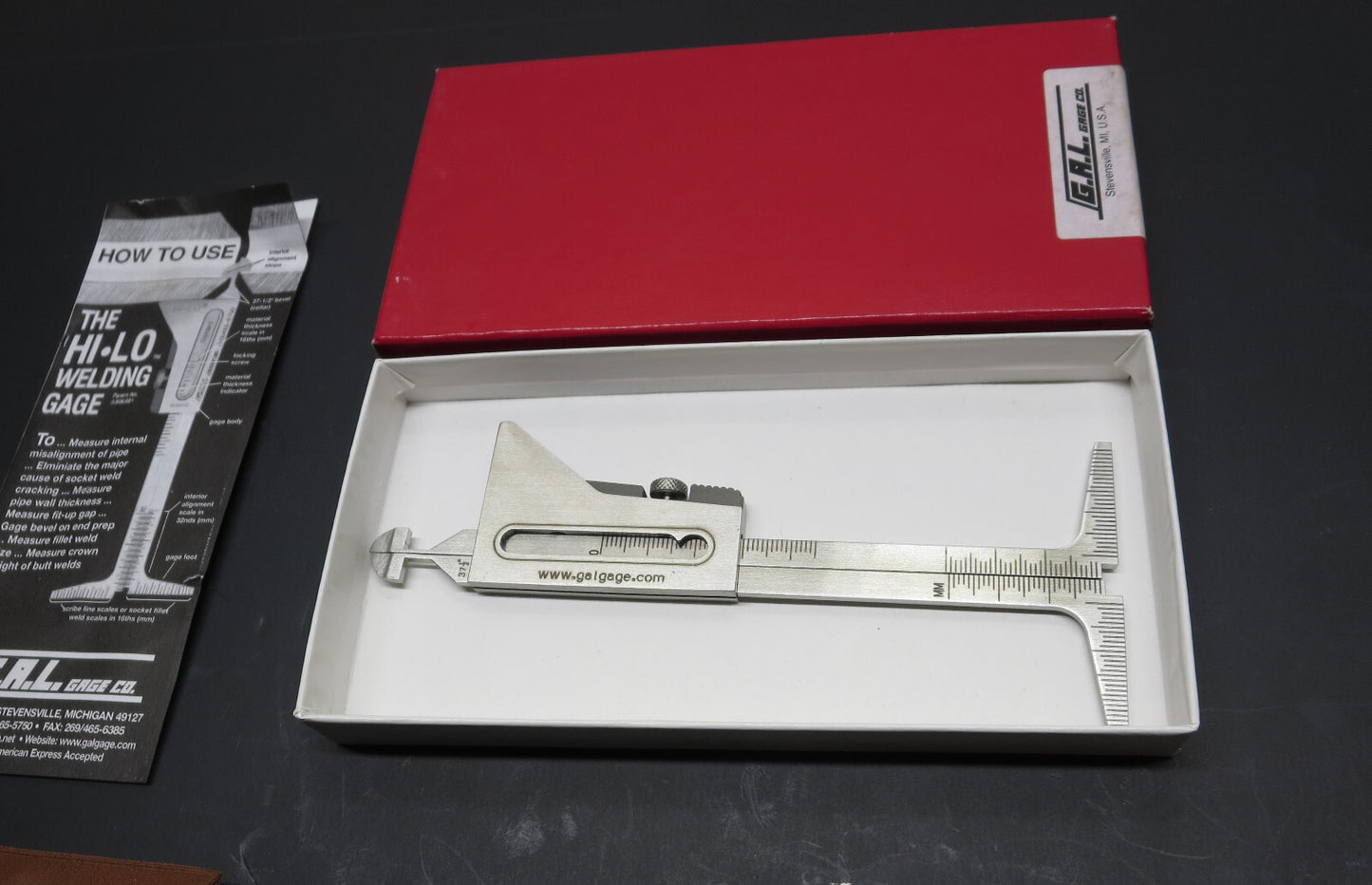 1 ea. New G.A.L. Gauge Hi-Lo Welding Guage No 1