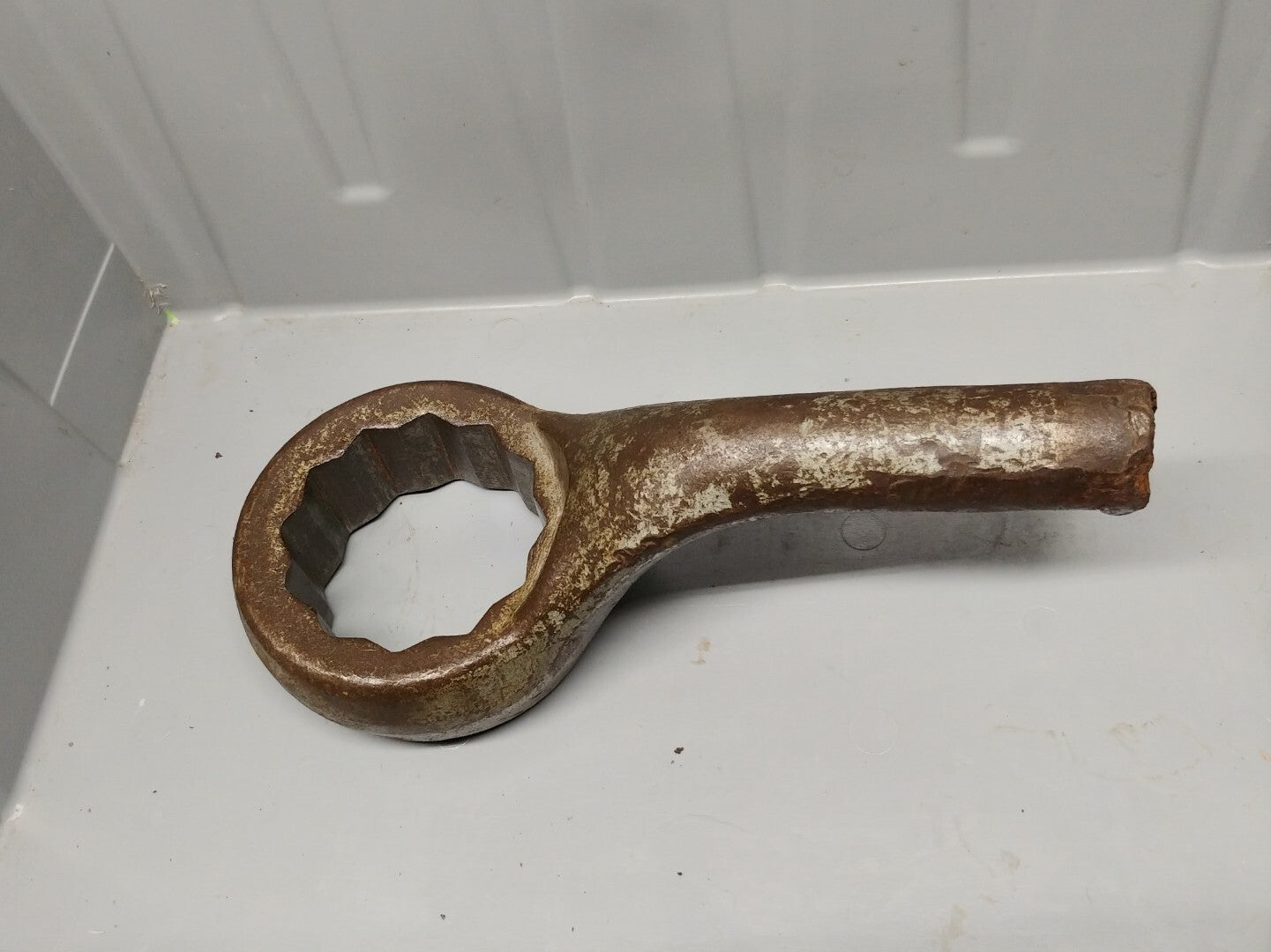 3-1/8 in. Offset Striking Wrench Shortened Handle 12 Pt.