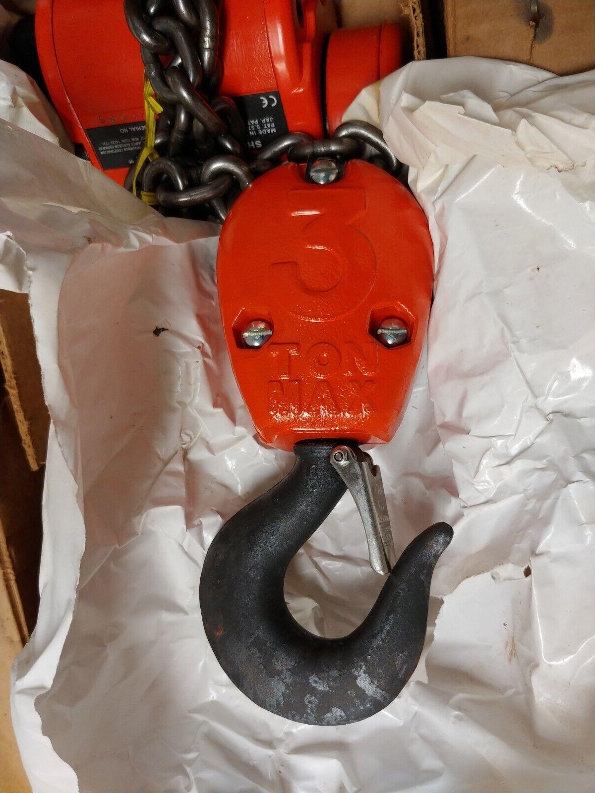NEW CM 3 ton Short Handle Puller Hoist 5 ft Lift Chain 7330PS Made In USA