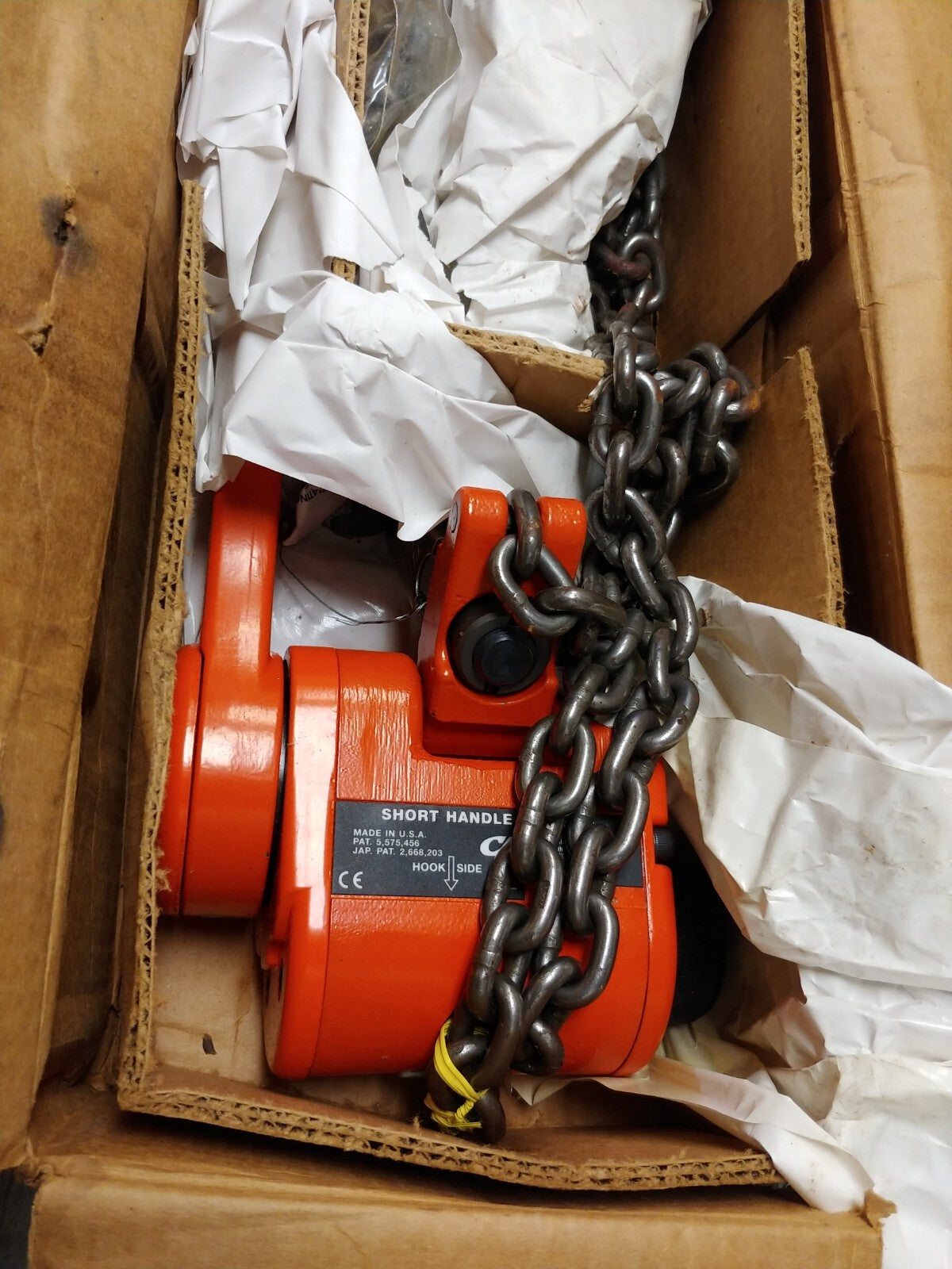 NEW CM 3 ton Short Handle Puller Hoist 5 ft Lift Chain 7330PS Made In USA