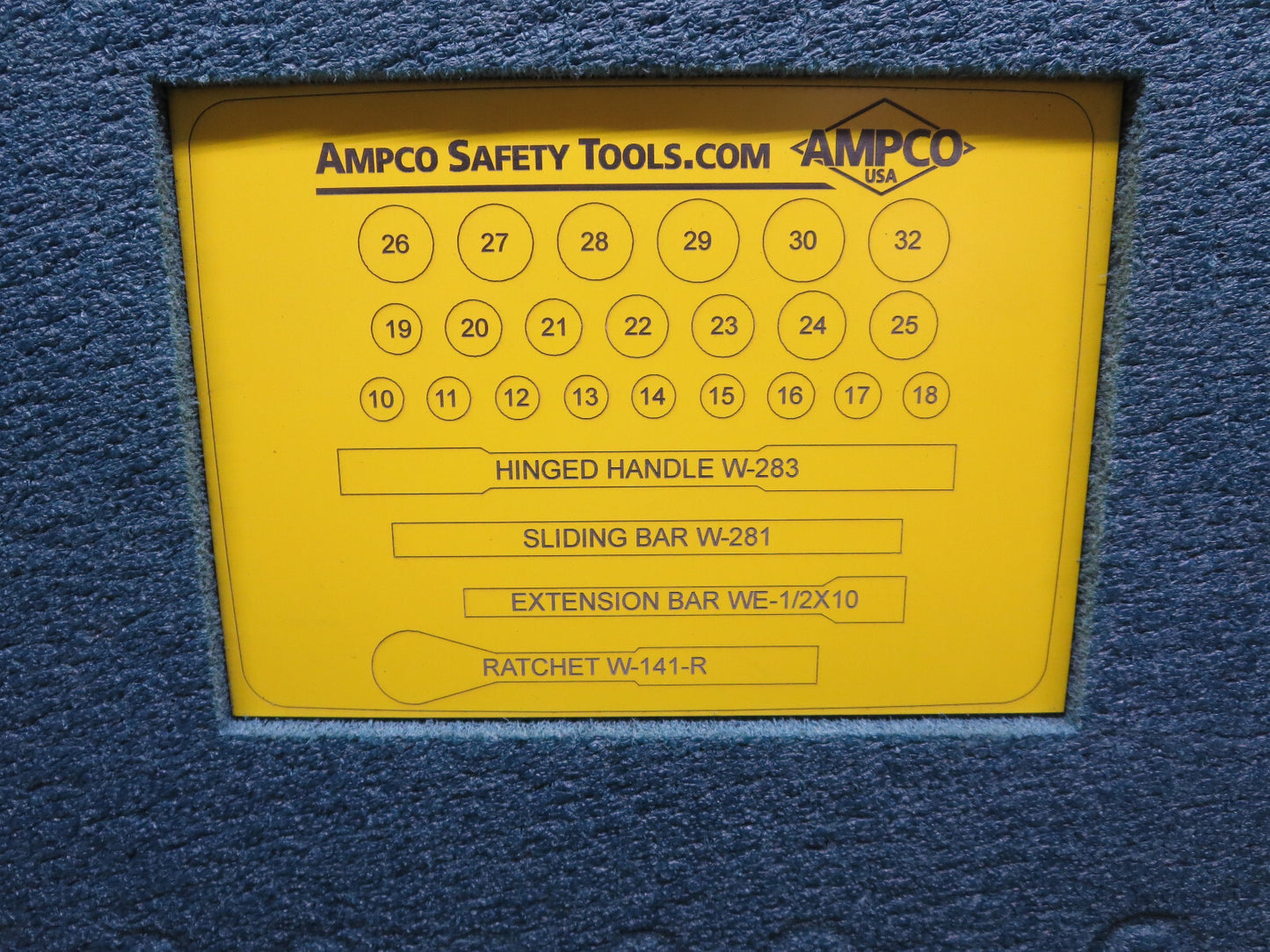 Ampco Safety Tools W-260M Kit 1/2" Drive Metric Socket Set