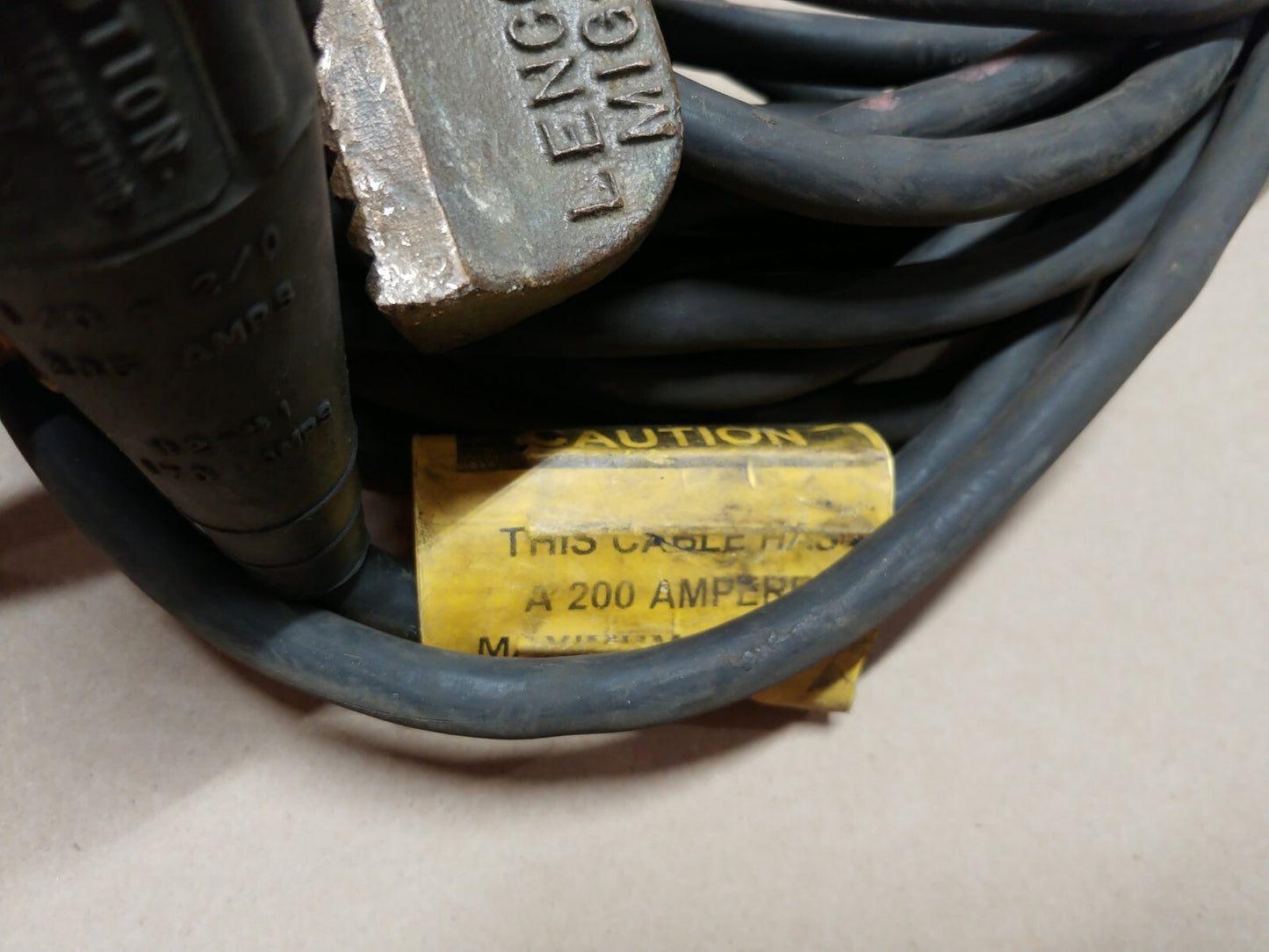AMI Arc Machines 50 FT Cable, Ground C-Clamp 200A For M227 P/N 13B270805-01