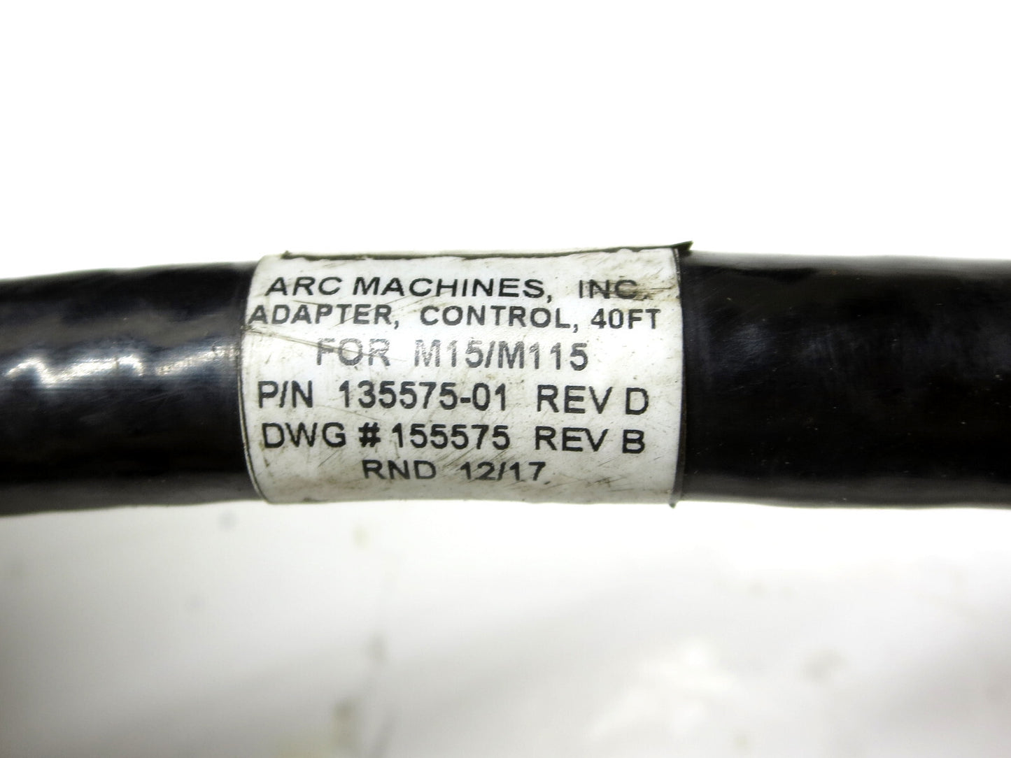 AMI Arc Machines Adapter, Control, Cable 40 FT For M15/M115 P/N 135575-01