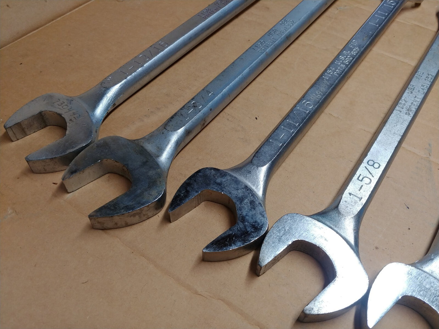 Wright Tool Combination Wrench 6 PC Shop Set 1-1/2 To 1-13/16 in. WrightGrip USA