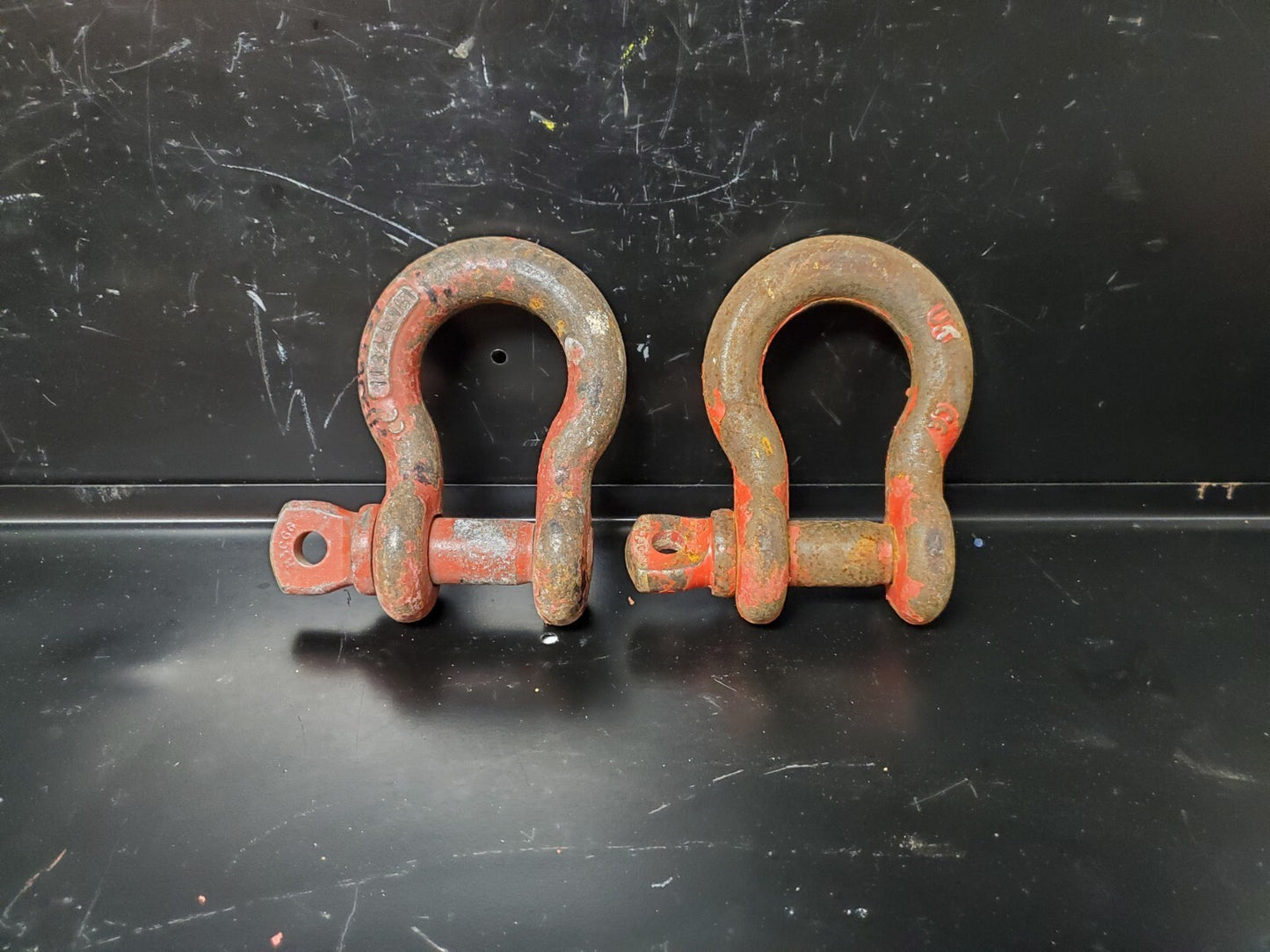 Lot of 2 ea. Crosby 7/8 in. Screw Pin Anchor Shackles 6-1/2 Ton UK