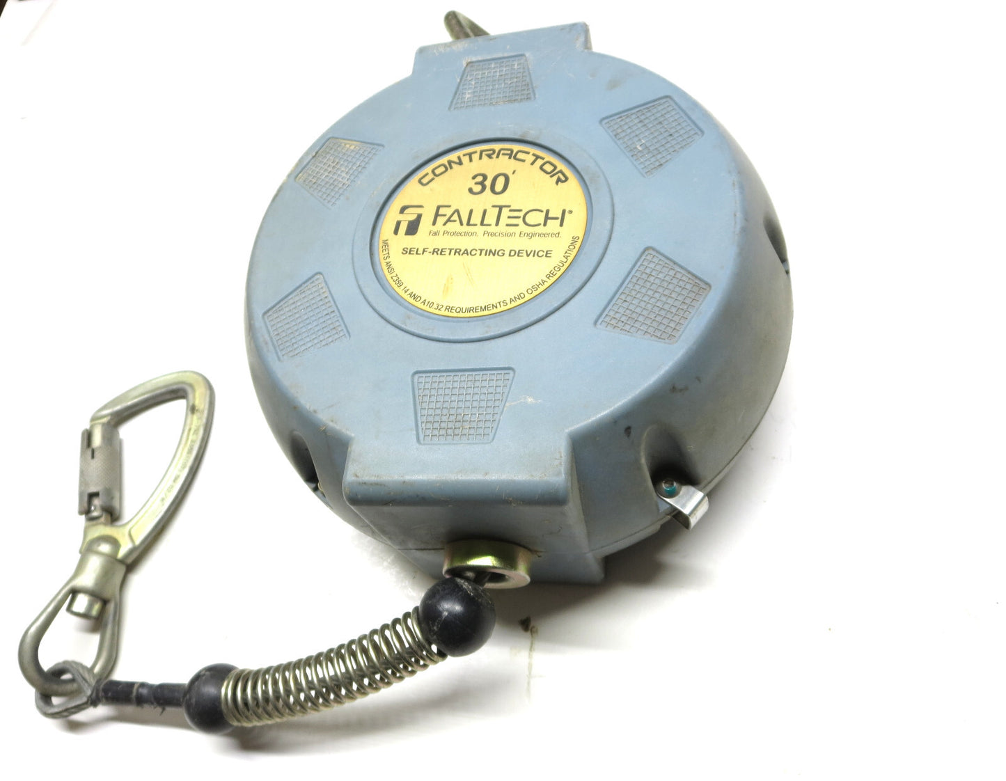 FallTech Contractor 30' Cable Self-Retracting Lifeline SRL 727630 w/ Carabiner